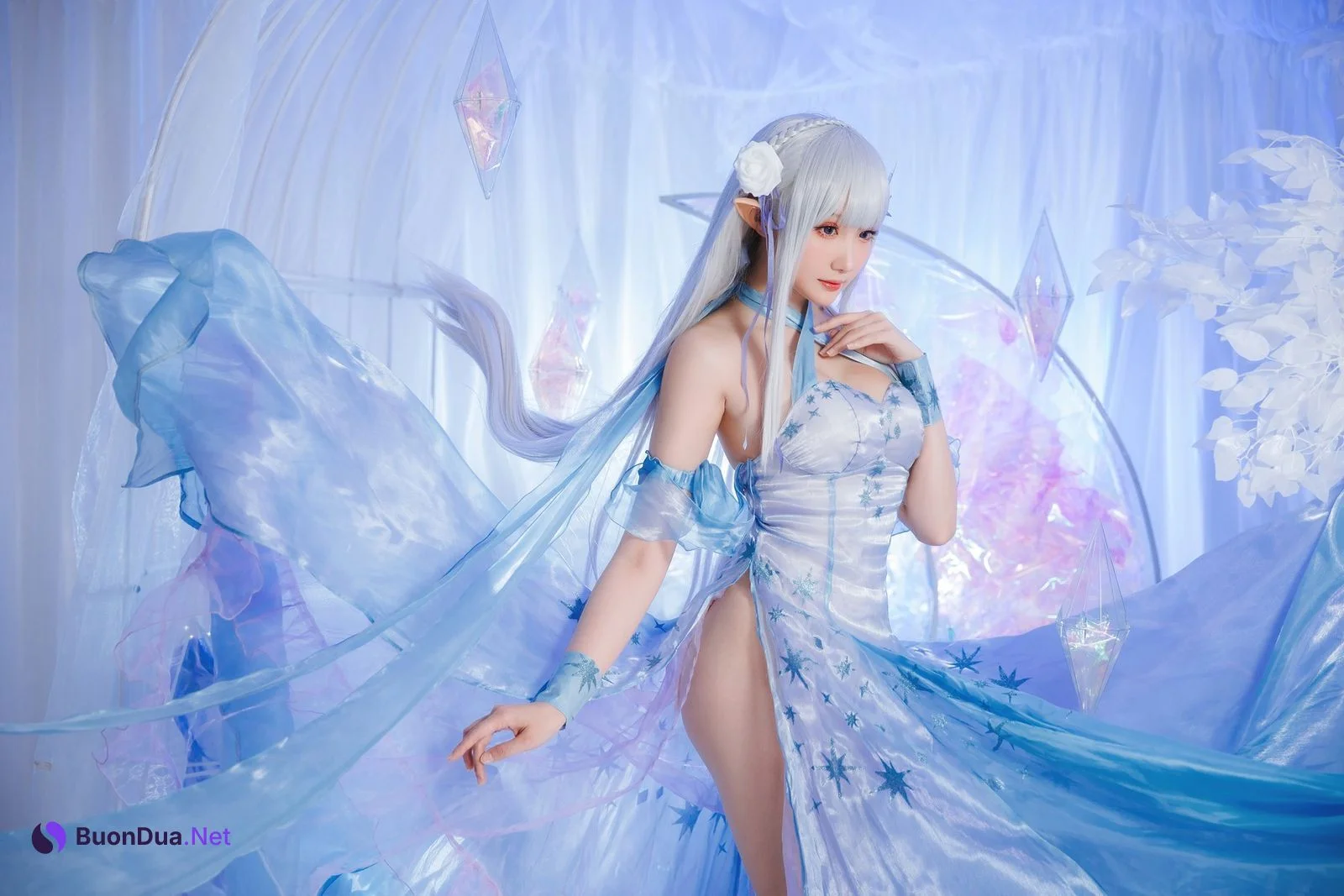 Cosplay 瓜希酱 爱蜜莉雅 水晶礼服 - Photo 2