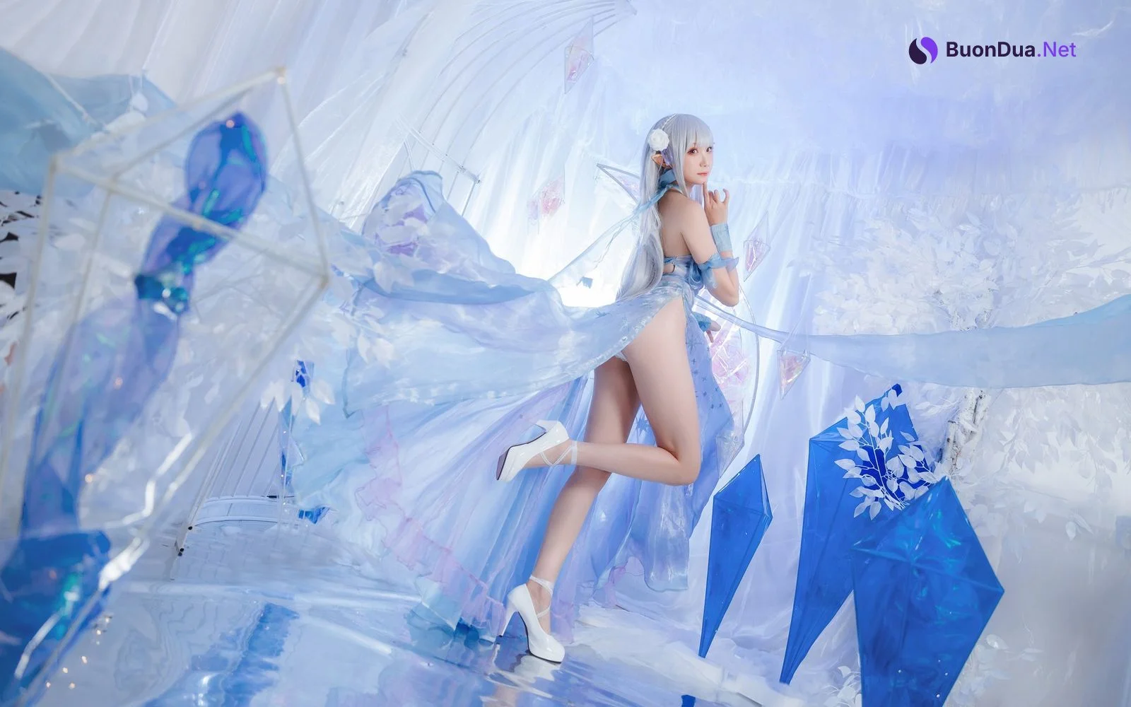 Cosplay 瓜希酱 爱蜜莉雅 水晶礼服 - Photo 5