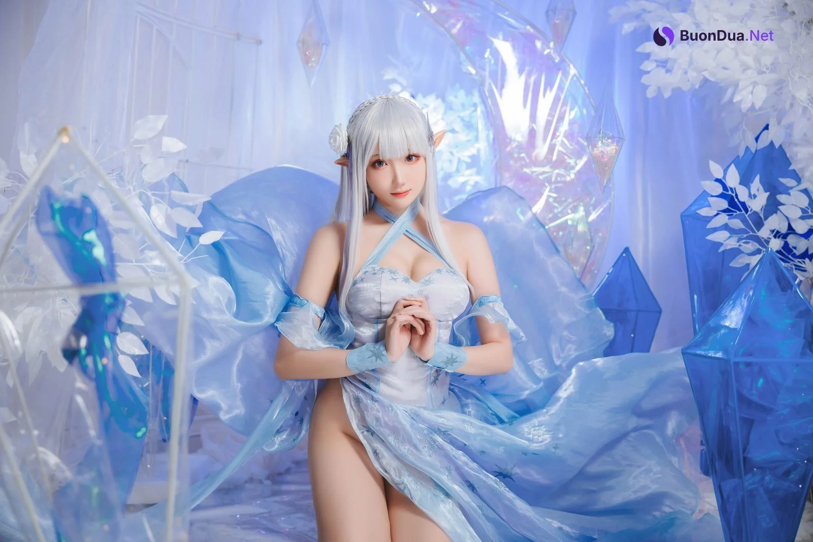 Cosplay 瓜希酱 爱蜜莉雅 水晶礼服 - Photo 6