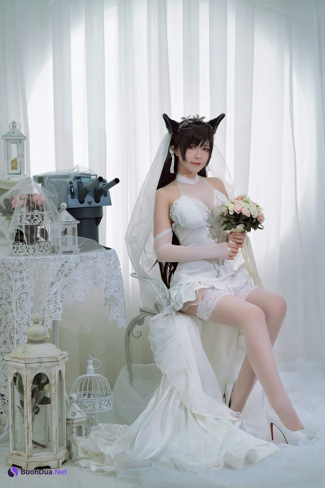 Cosplay 半半子 爱宕花嫁 - Photo 15