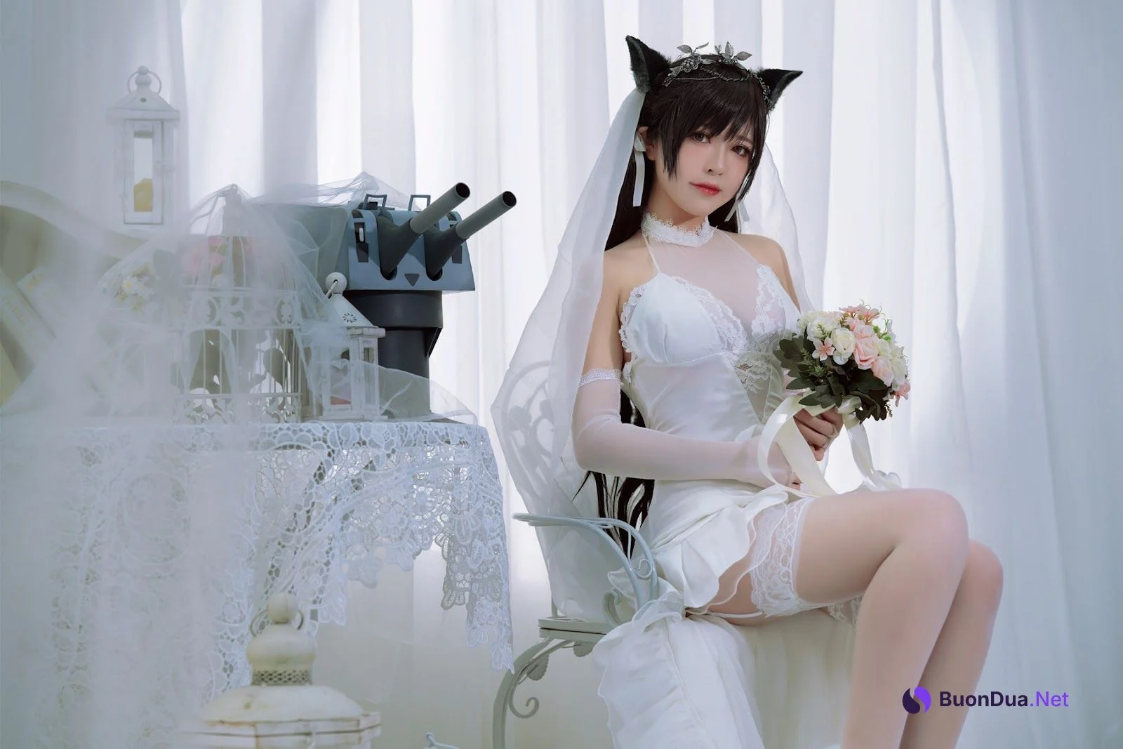 Cosplay 半半子 爱宕花嫁 - Photo 16