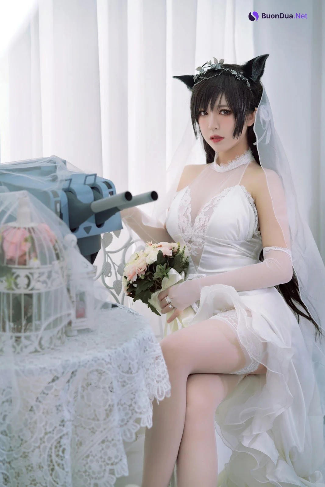 Cosplay 半半子 爱宕花嫁 - Photo 18