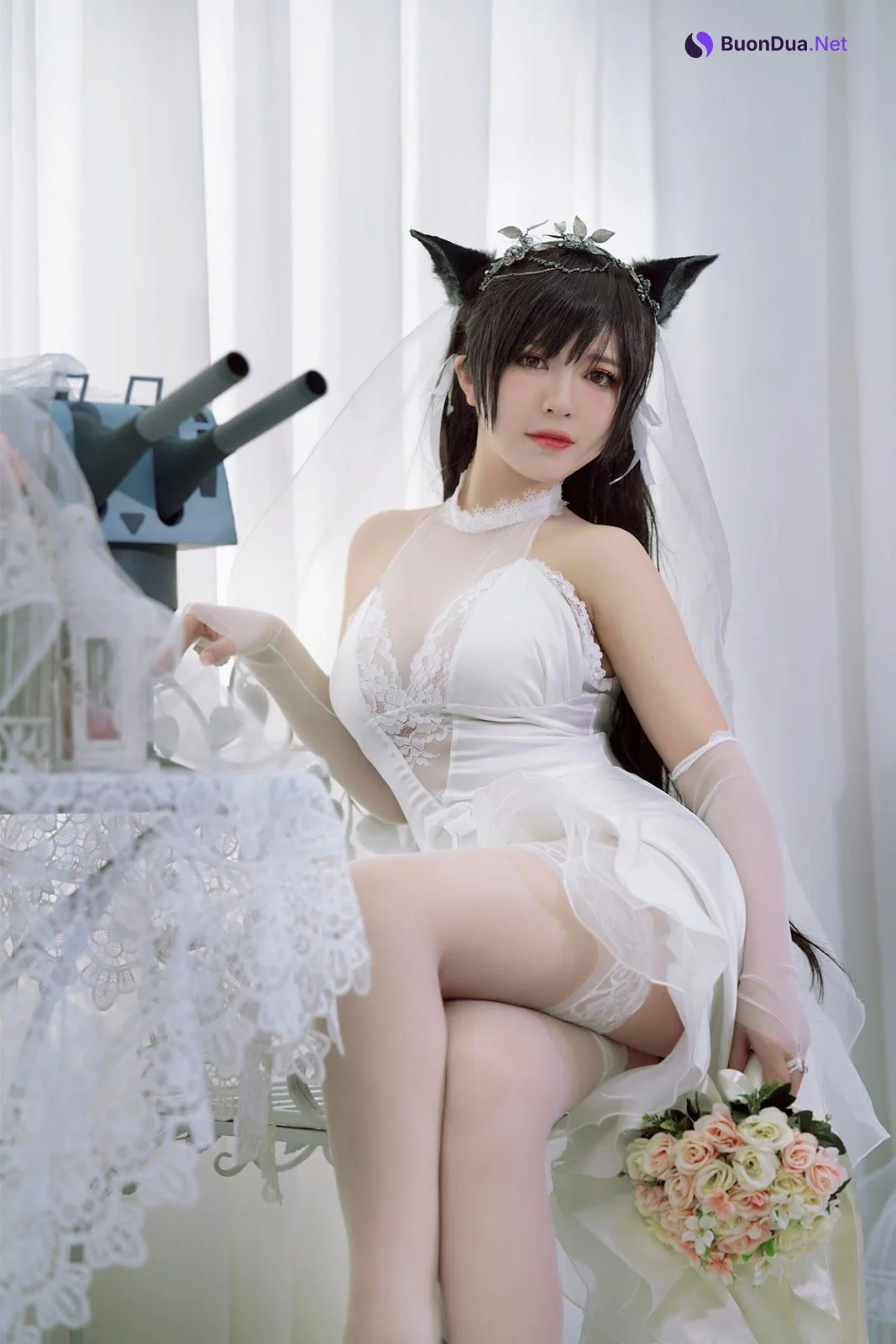 Cosplay 半半子 爱宕花嫁 - Photo 19