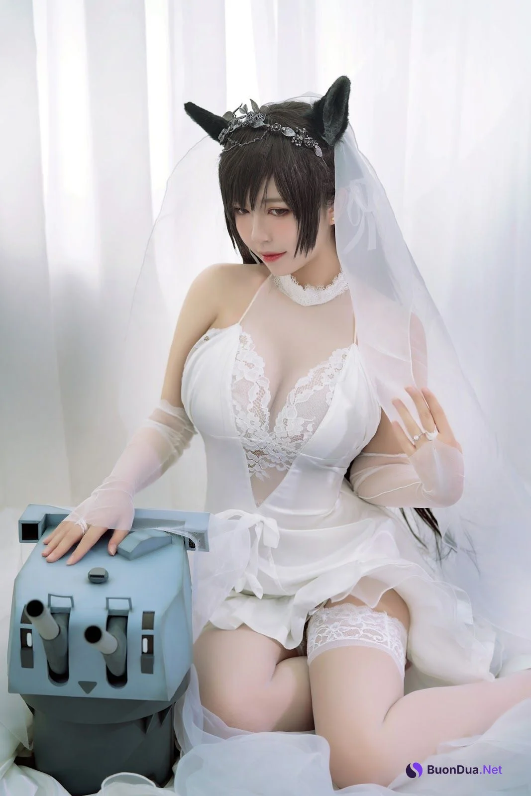 Cosplay 半半子 爱宕花嫁 - Photo 2