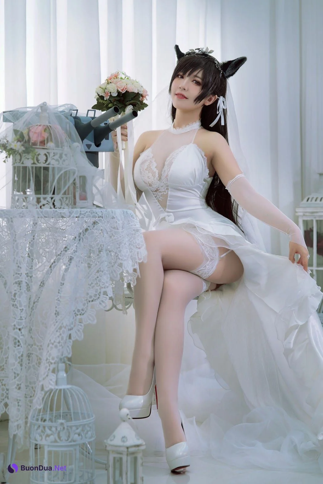 Cosplay 半半子 爱宕花嫁 - Photo 20