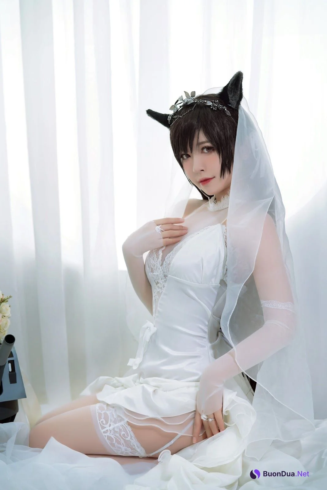 Cosplay 半半子 爱宕花嫁 - Photo 5