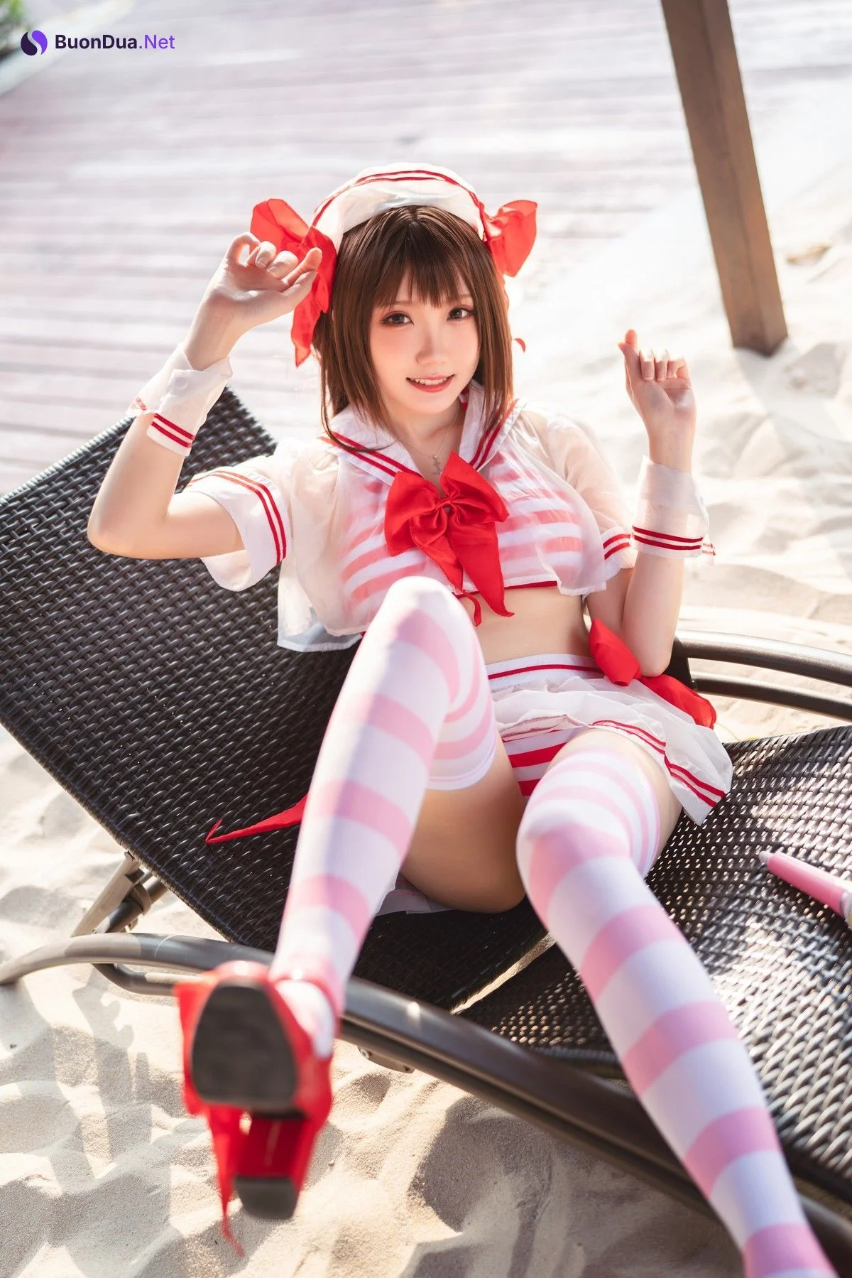 Cosplay 瓜希酱 岛村卯月 泳衣 - Photo 4