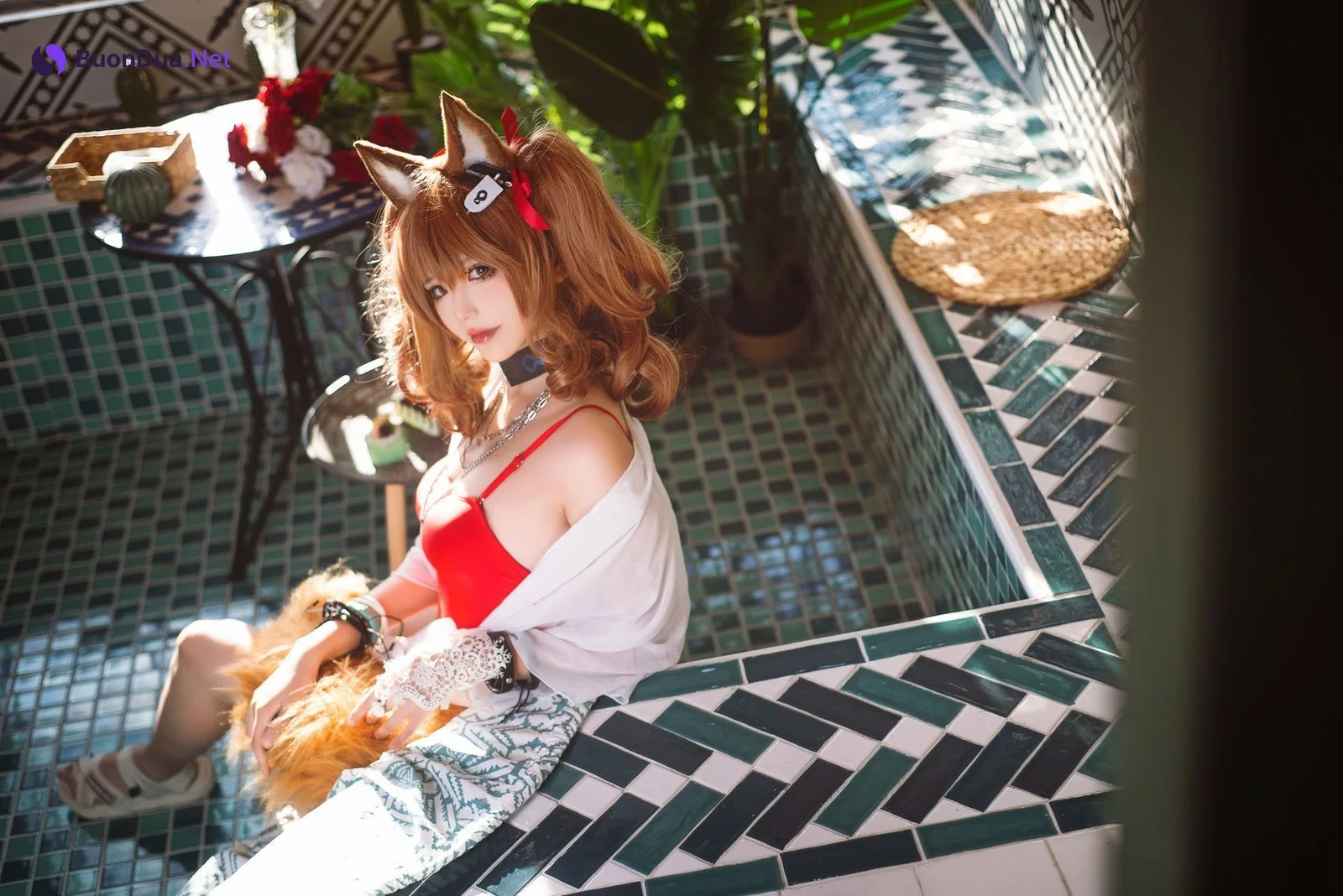 工藤新伍 Cosplay 明日方舟 安洁莉娜 夏卉泳装 - Photo 3