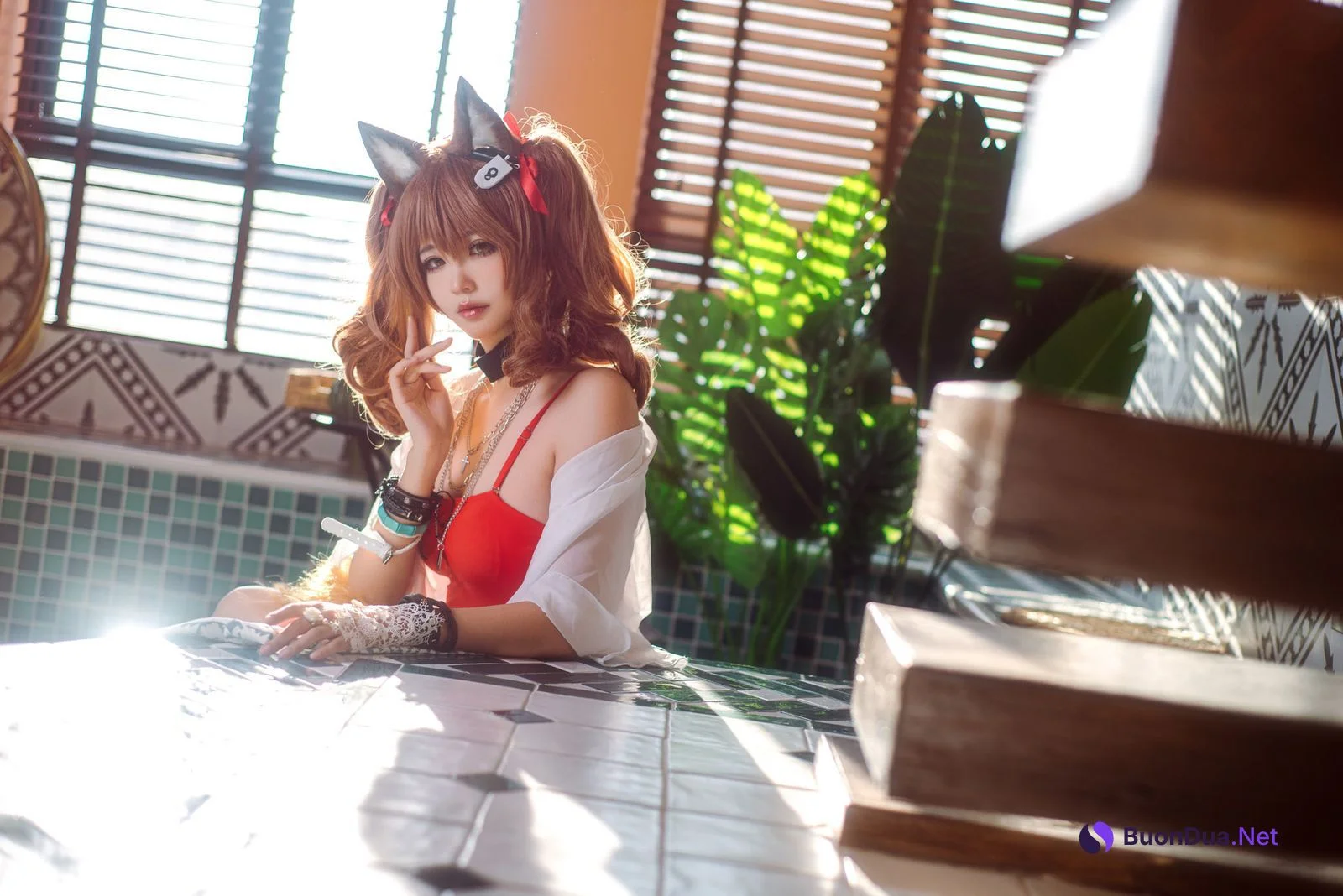 工藤新伍 Cosplay 明日方舟 安洁莉娜 夏卉泳装 - Photo 4