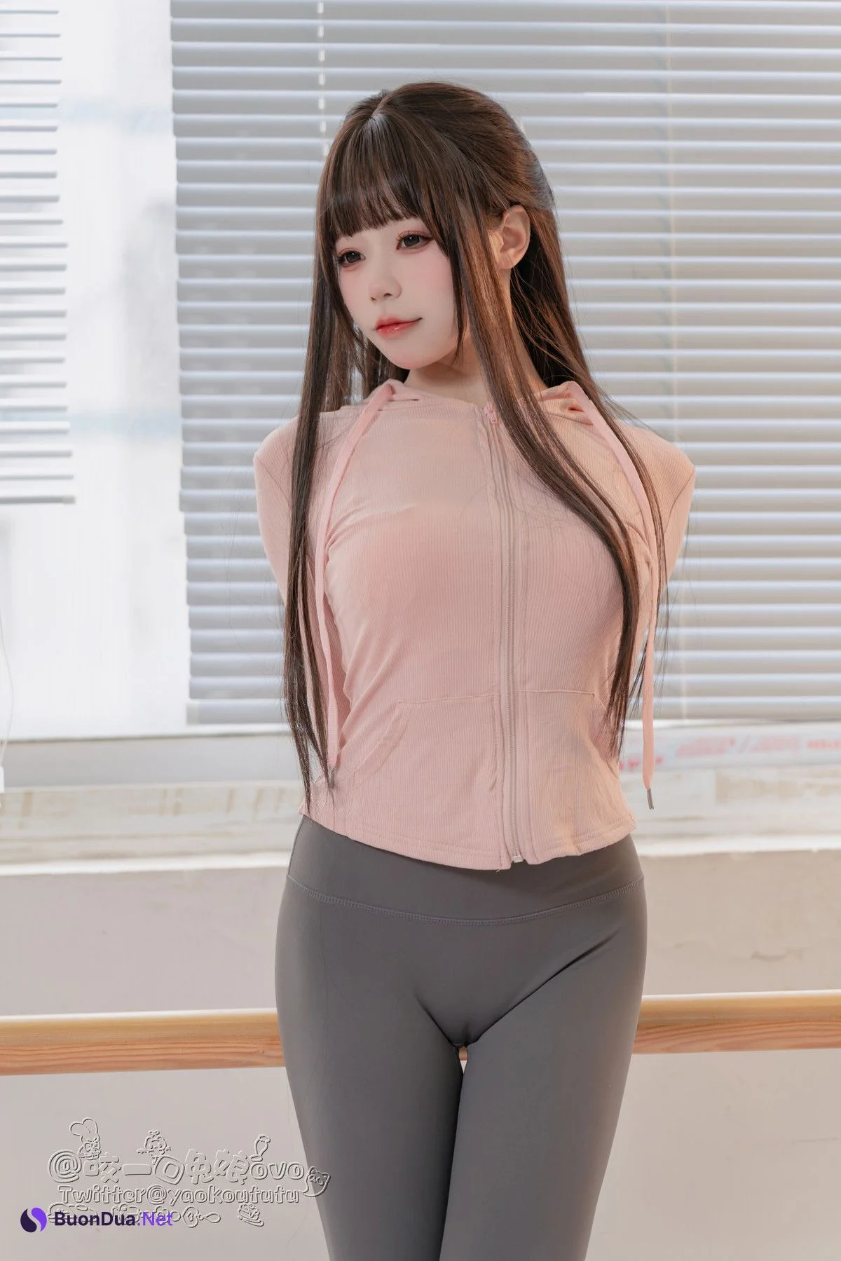 Cosplay 黏黏团子兔 兔娘瑜伽私教课 - Photo 4