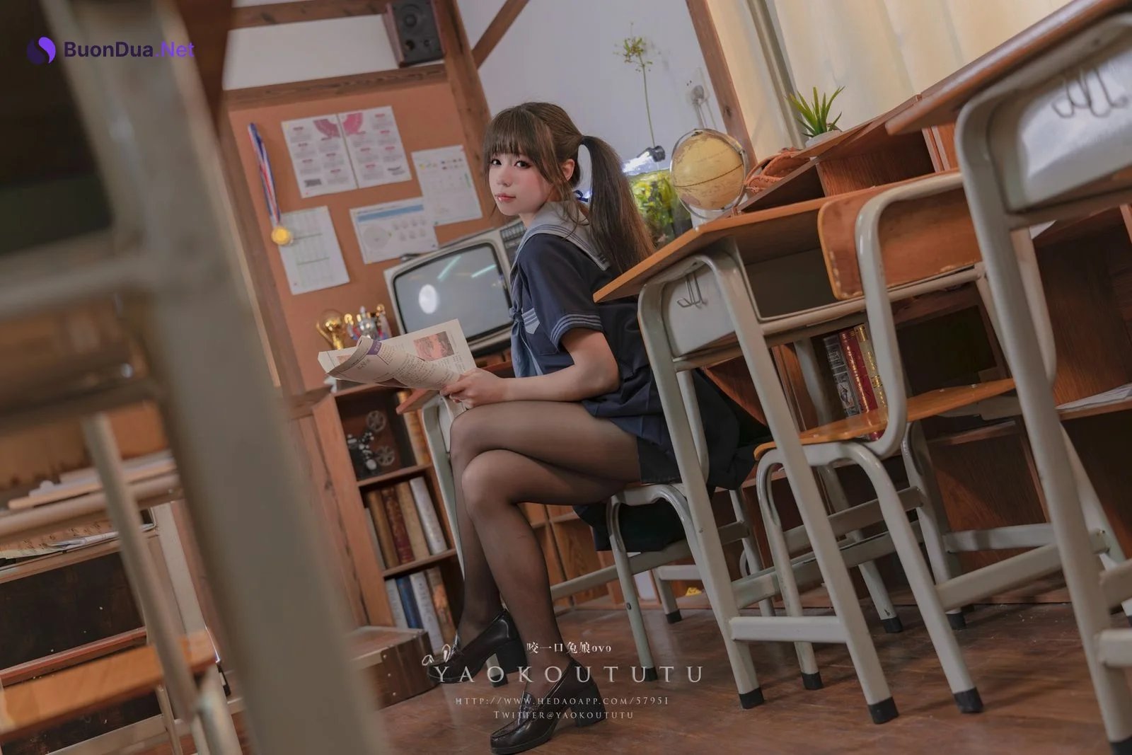 Cosplay 黏黏团子兔 六月订阅『学生会长竞选中』脸红的思春期 - Photo 7