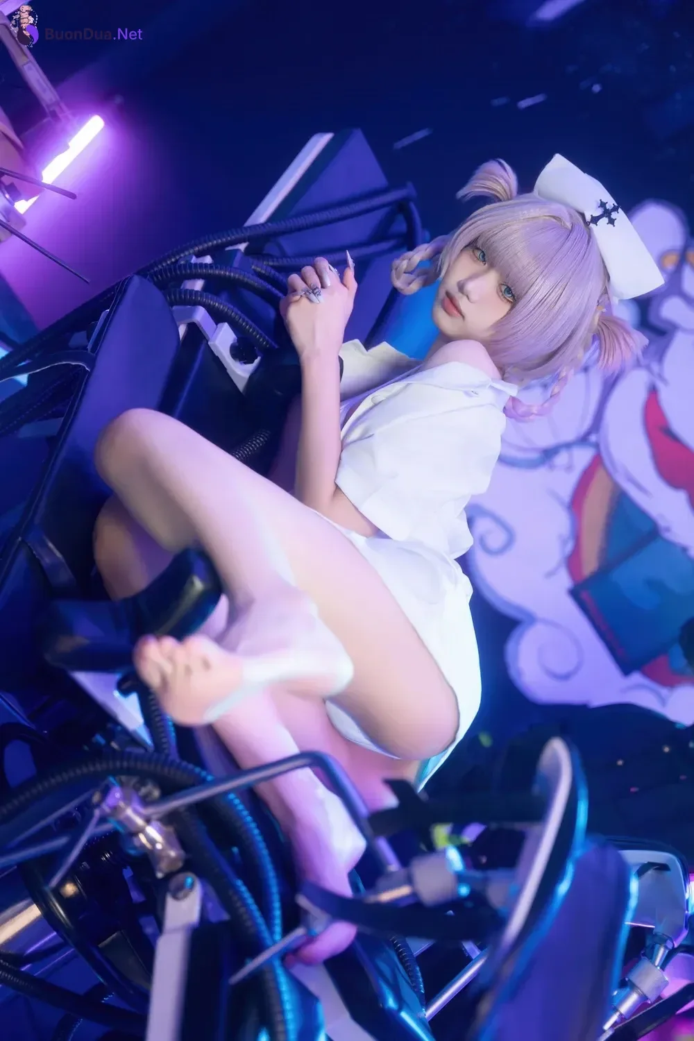 Cosplay 柒柒要乖哦 – 彻夜之歌 护士服小荠 - Photo 18