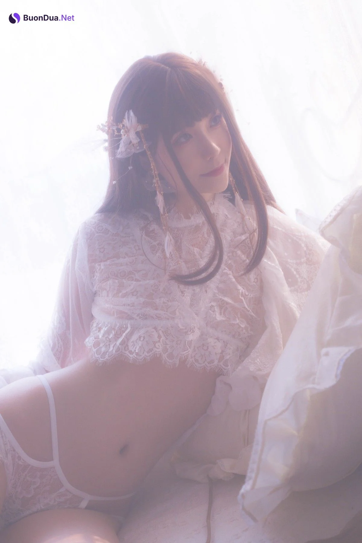 Cosplay 翎柒菜菜 白色流云 - Photo 12