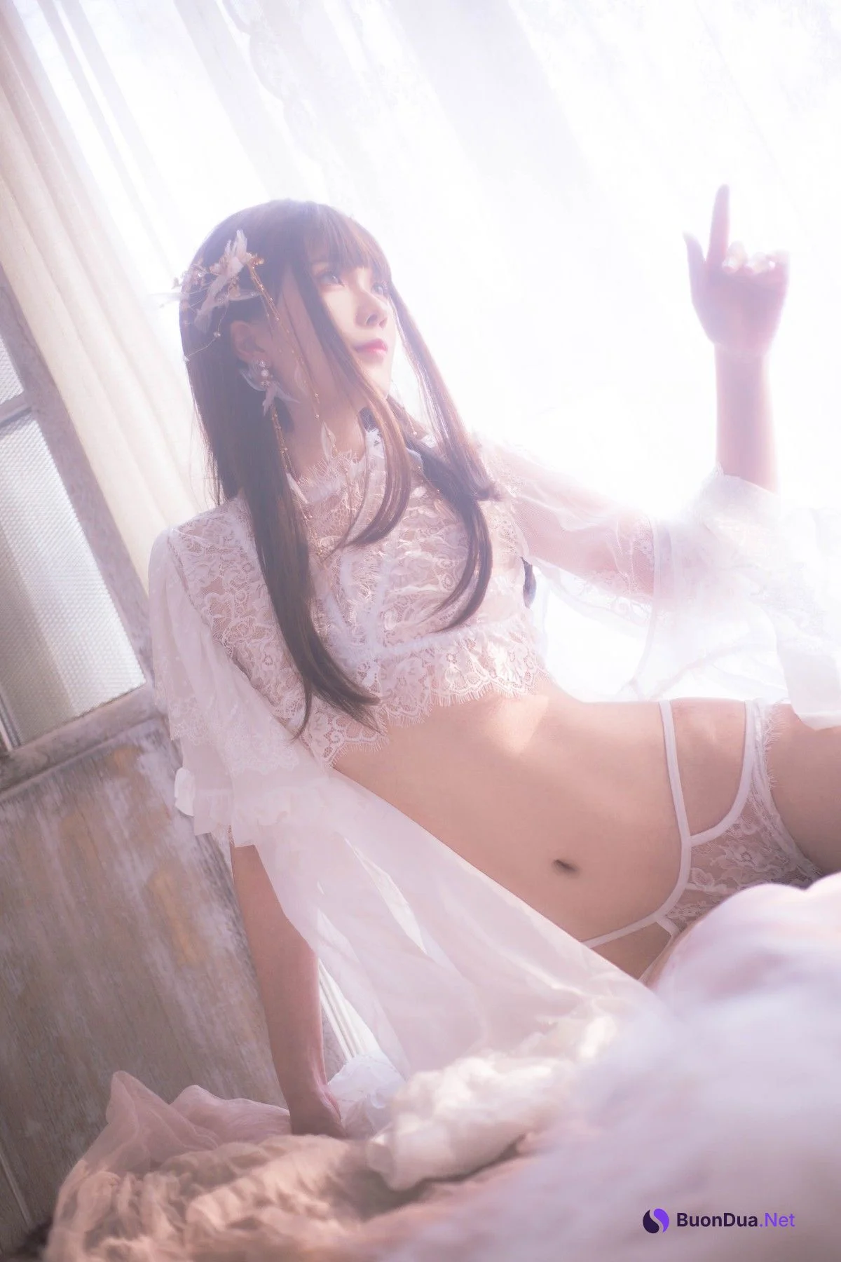 Cosplay 翎柒菜菜 白色流云 - Photo 4