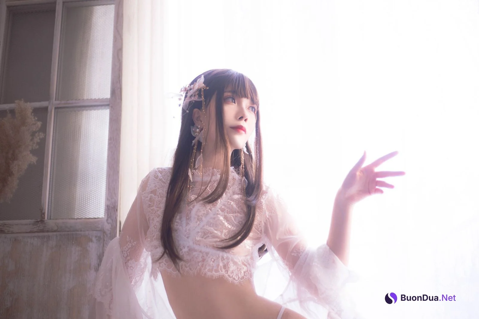 Cosplay 翎柒菜菜 白色流云 - Photo 6