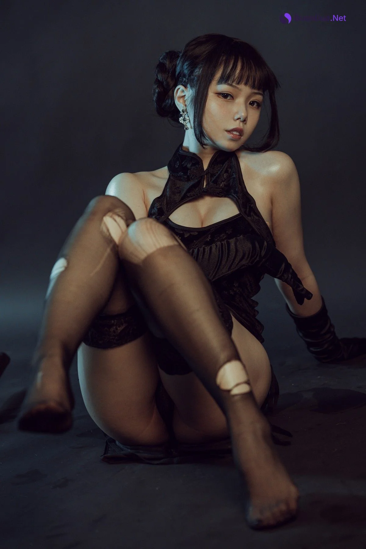 Cosplay 七月喵子 穿旗袍耍剑 - Photo 16