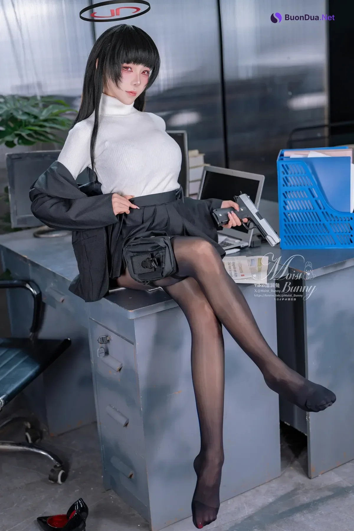 Cosplay 黏黏团子兔 – 碧蓝档案-调月莉音 - Photo 19