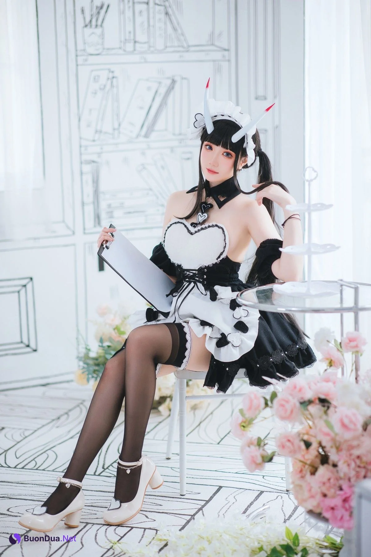 Cosplay 瓜希酱 能代女仆 - Photo 3
