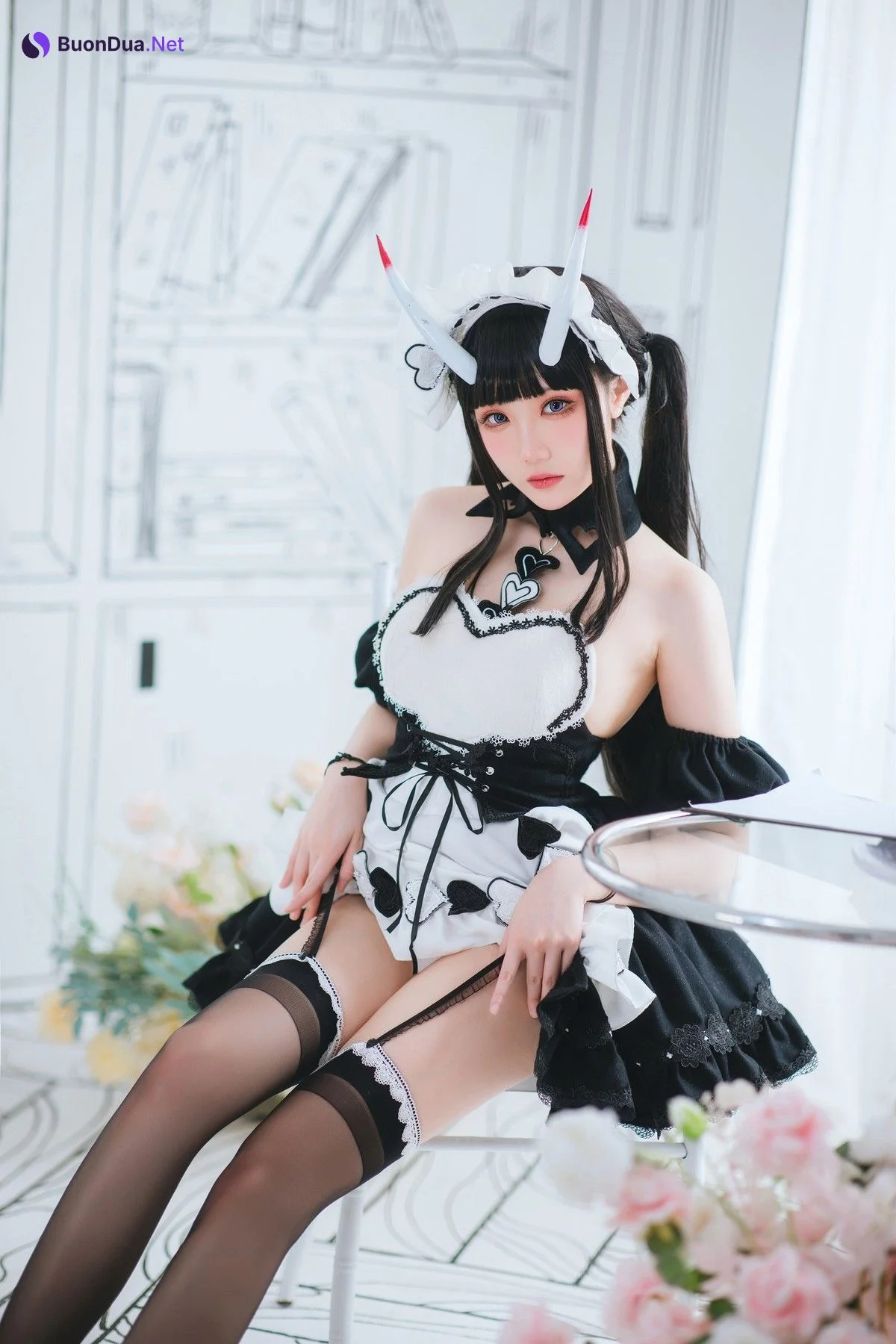 Cosplay 瓜希酱 能代女仆 - Photo 4