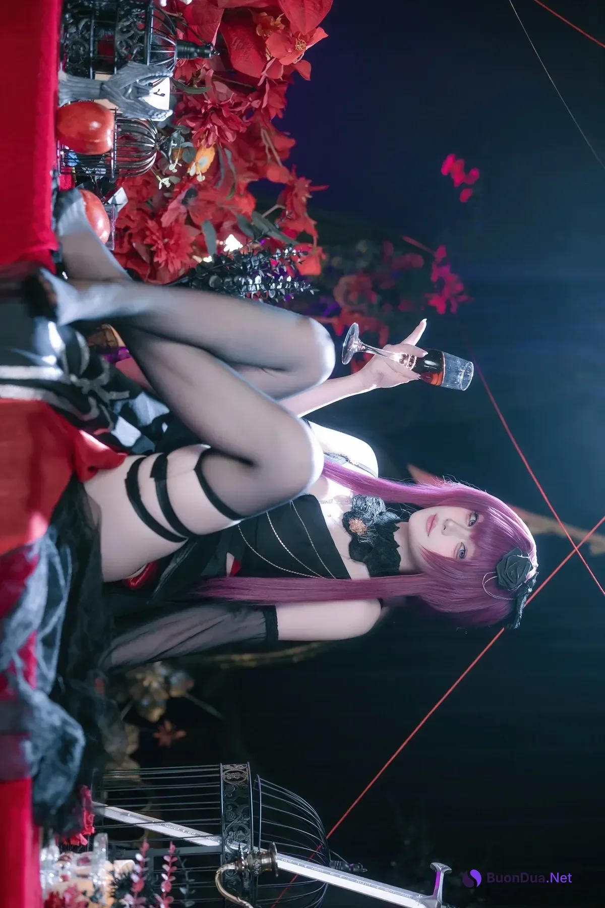 Cosplay 屿鱼 – 崩坏 星穹铁道 卡芙卡 缚月之夜 - Photo 15