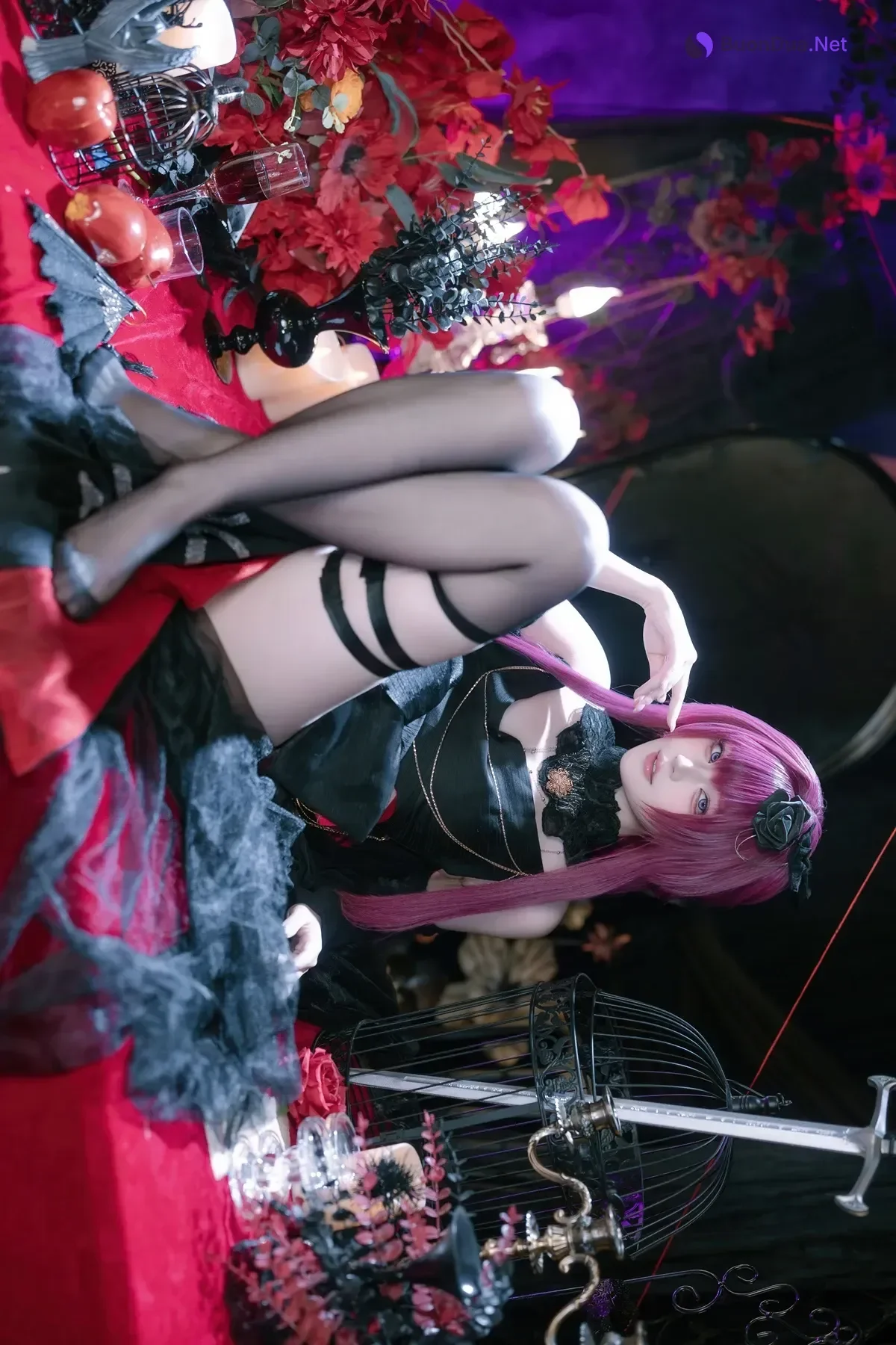 Cosplay 屿鱼 – 崩坏 星穹铁道 卡芙卡 缚月之夜 - Photo 16