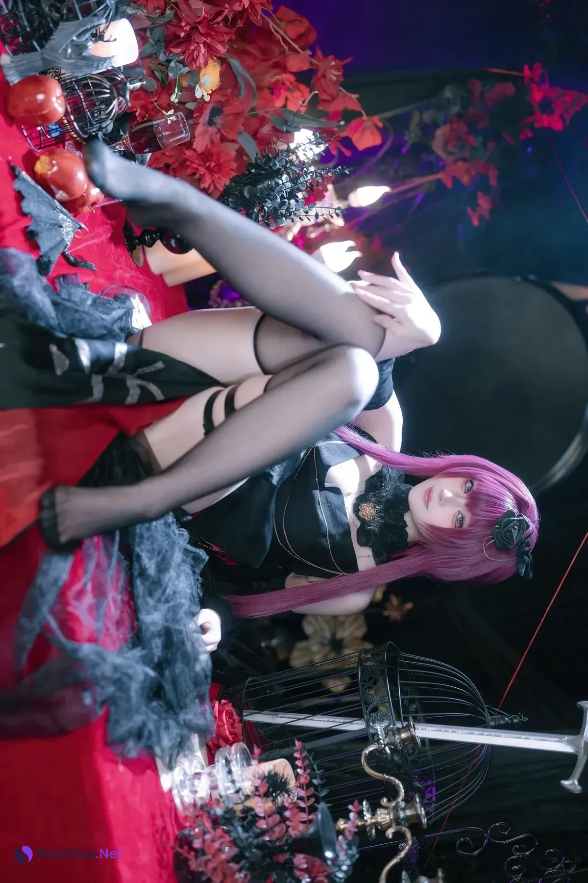 Cosplay 屿鱼 – 崩坏 星穹铁道 卡芙卡 缚月之夜 - Photo 17