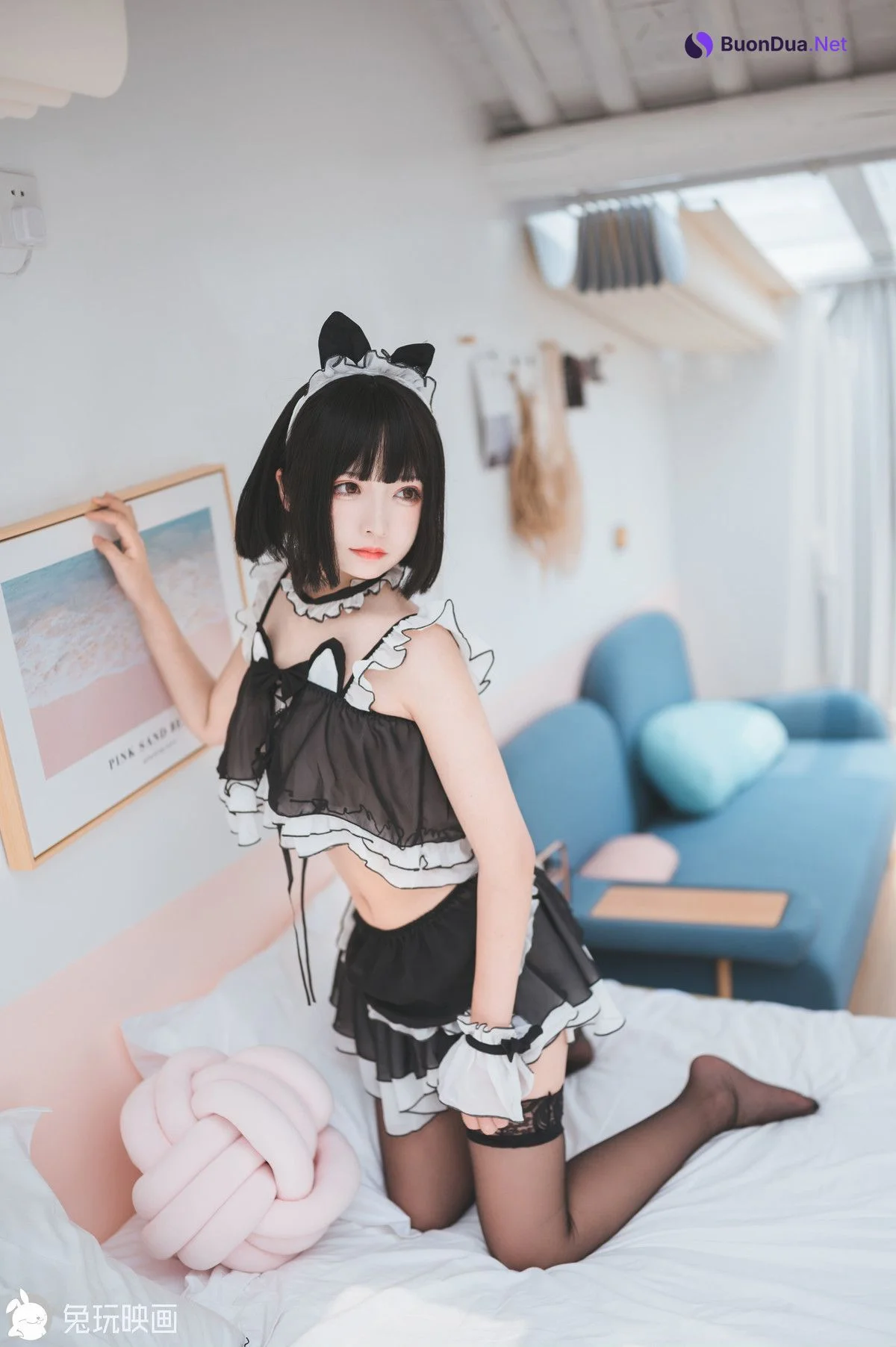 Cosplay 兔玩映画 黑丝猫耳 - Photo 12