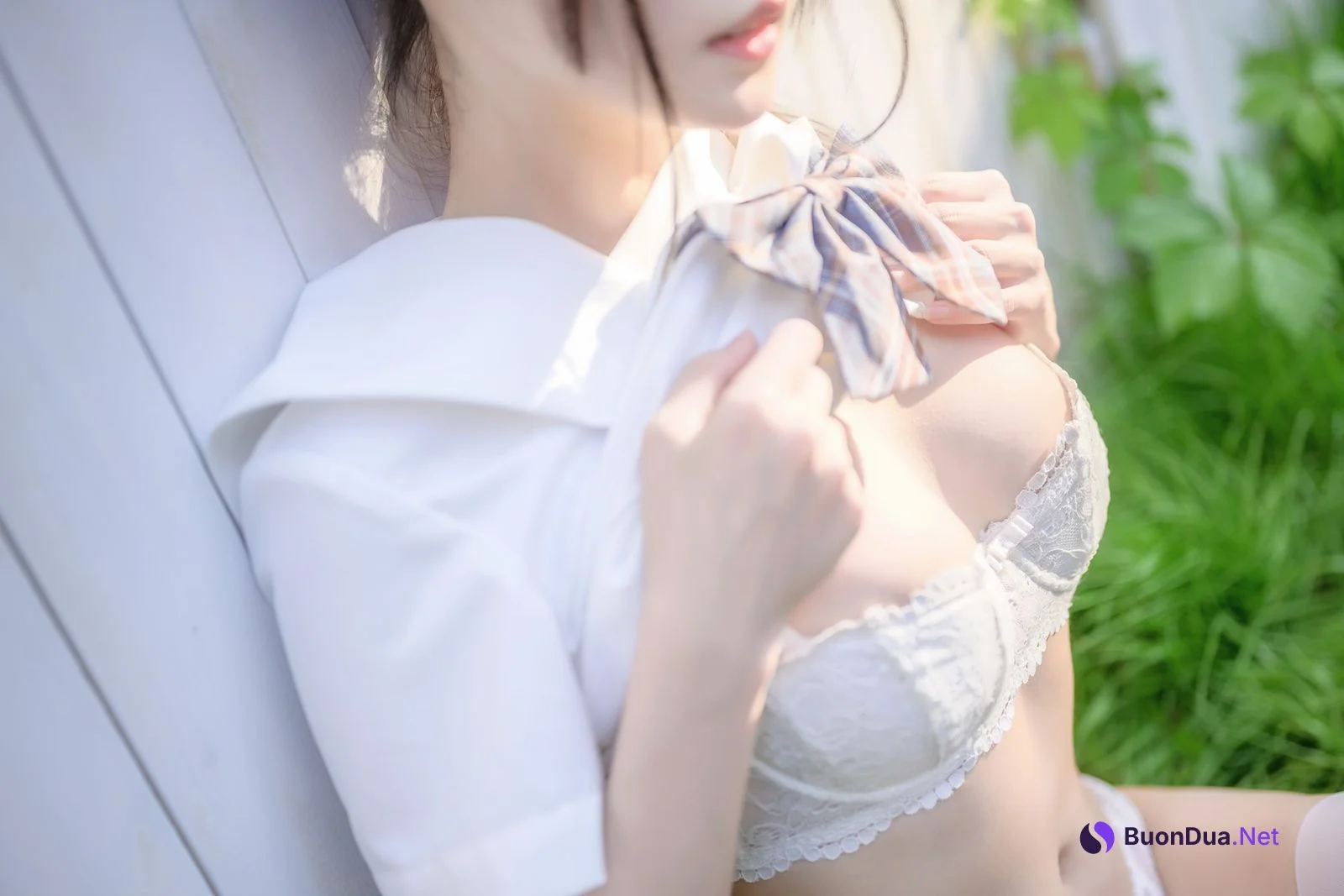香草喵露露 Cosplay 阳光庭院制服 - Photo 18