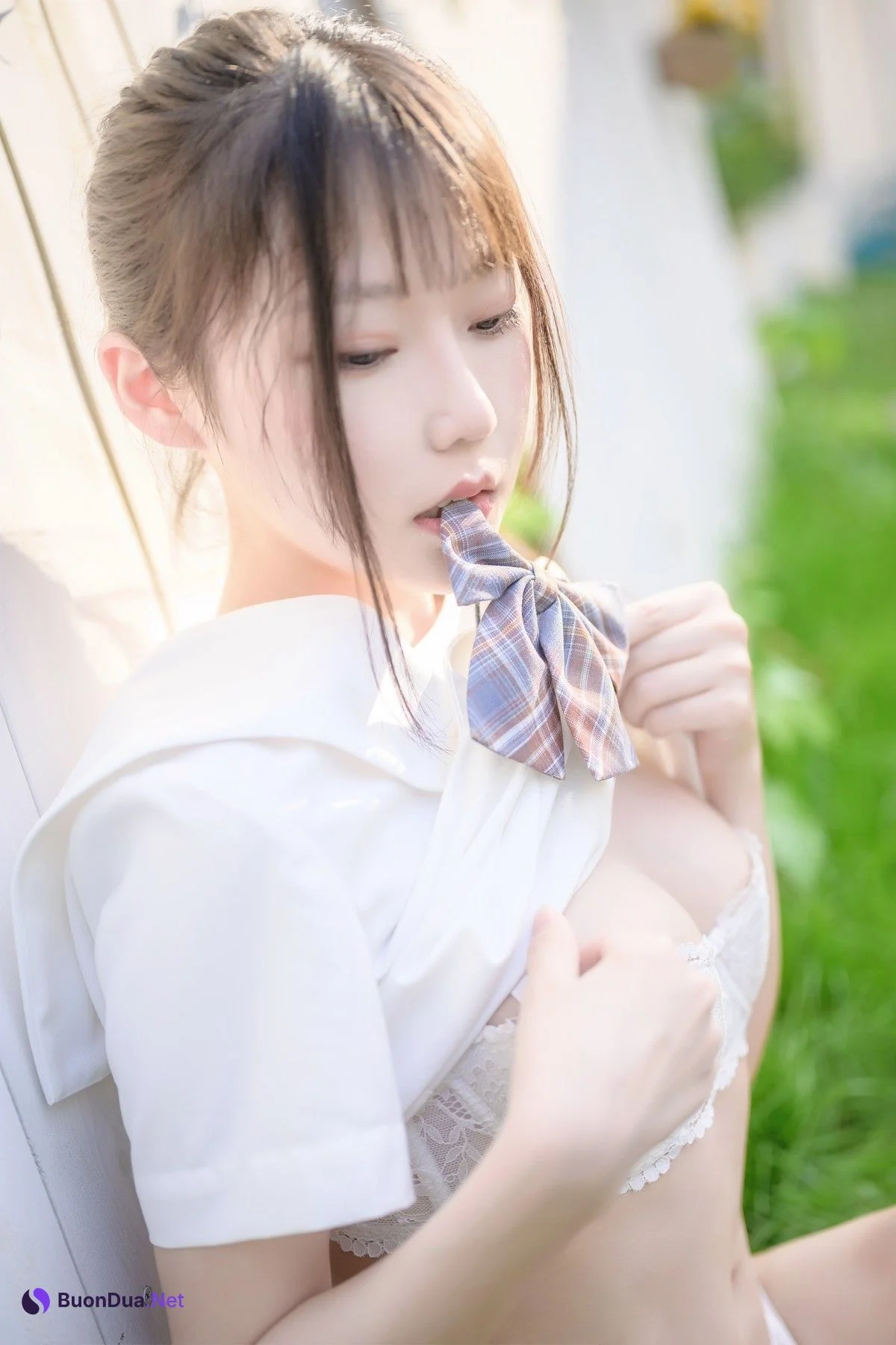 香草喵露露 Cosplay 阳光庭院制服 - Photo 19