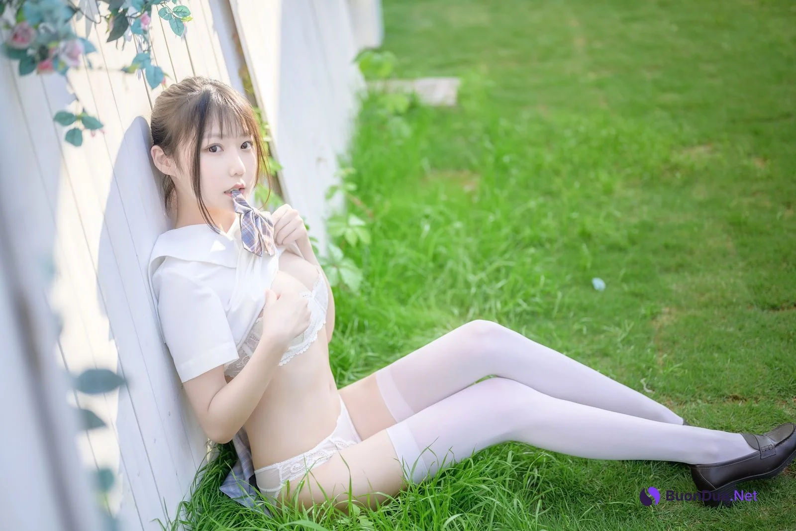 香草喵露露 Cosplay 阳光庭院制服 - Photo 20