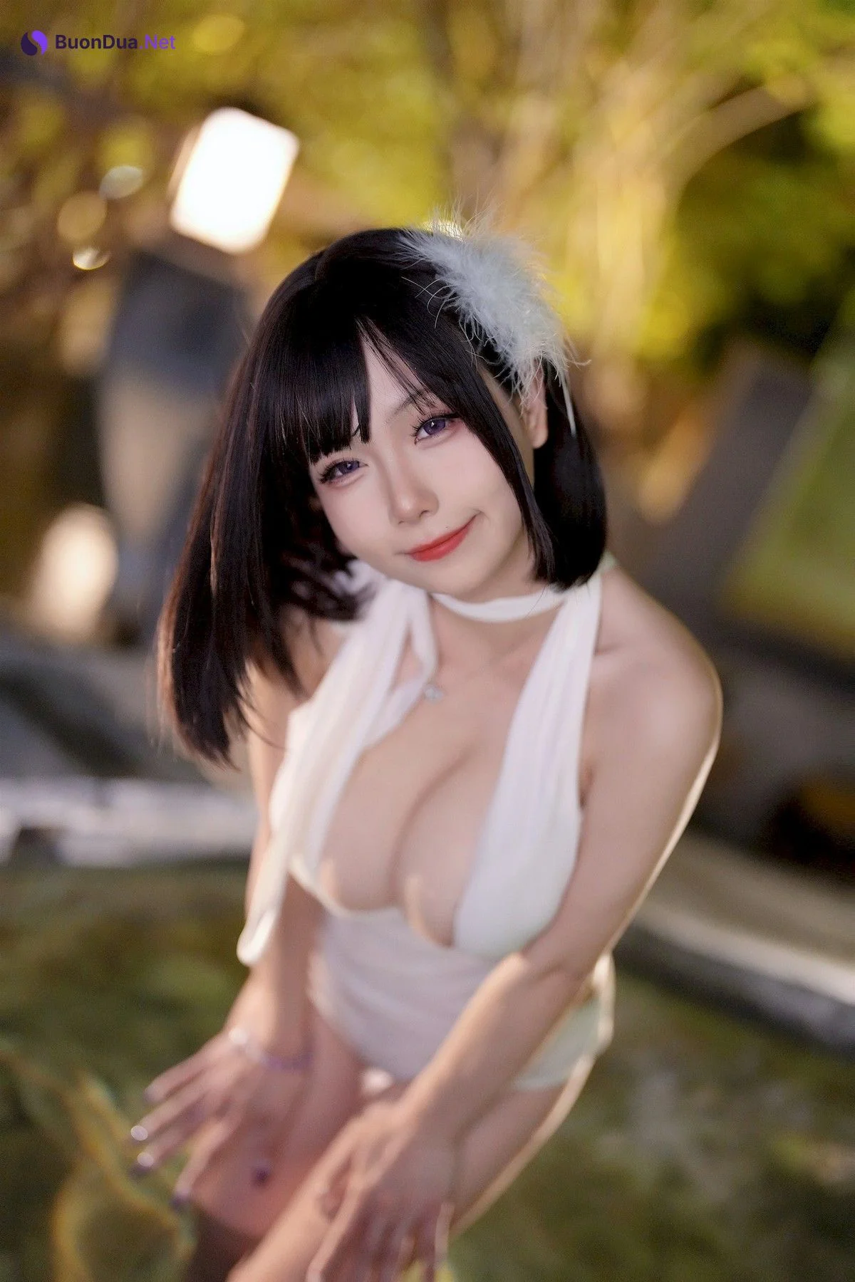 Cosplay 末夜787 白色泳装 - Photo 18