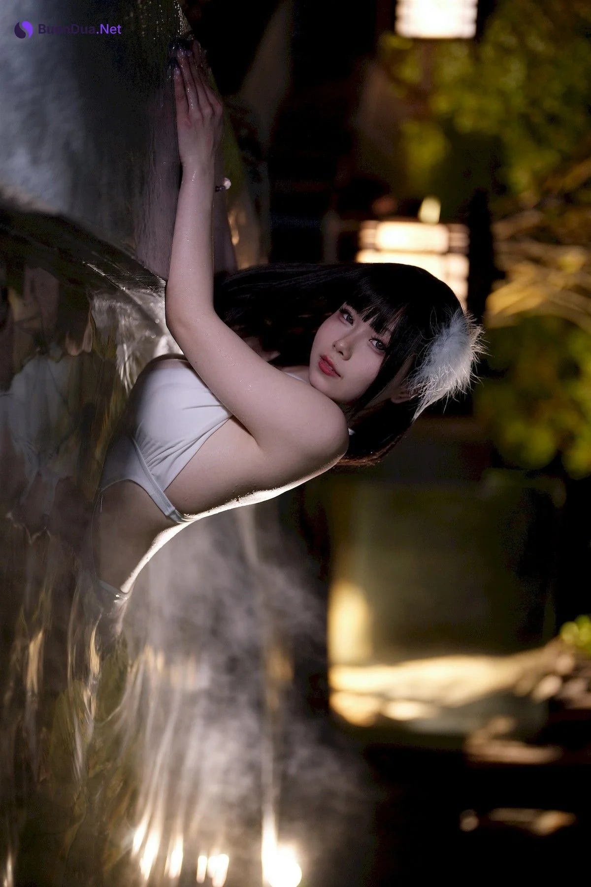 Cosplay 末夜787 白色泳装 - Photo 2