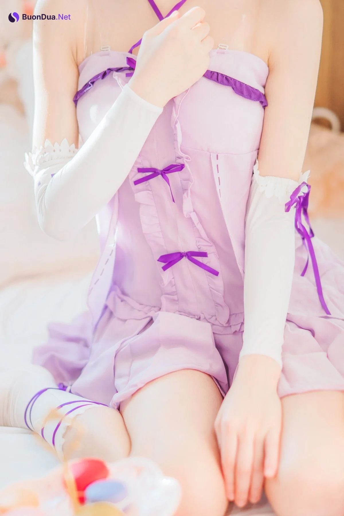 Cosplay 桜桃喵 蕾姆睡裙 - Photo 11