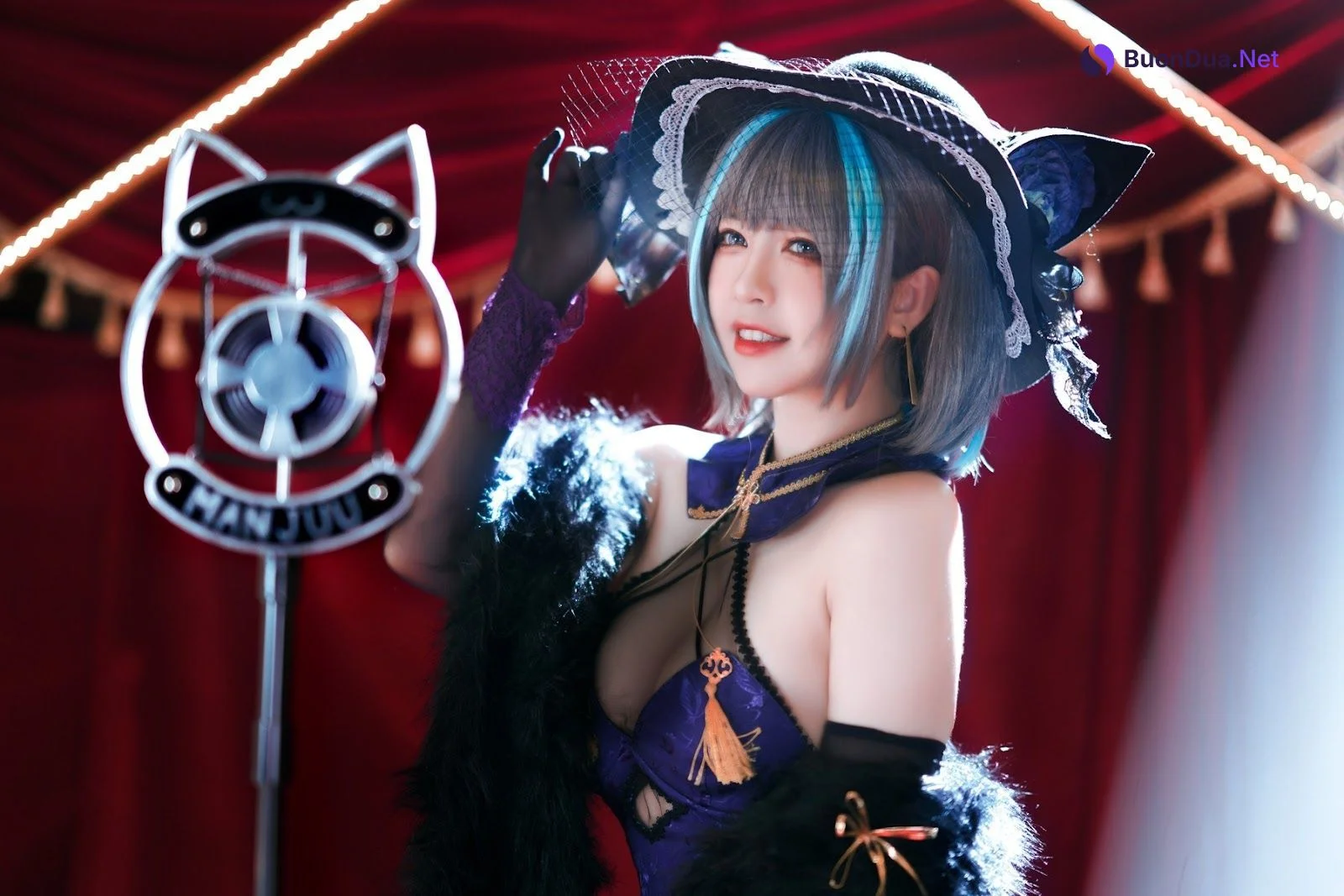 Cosplay 半半子 柴郡旗袍 - 照片 11
