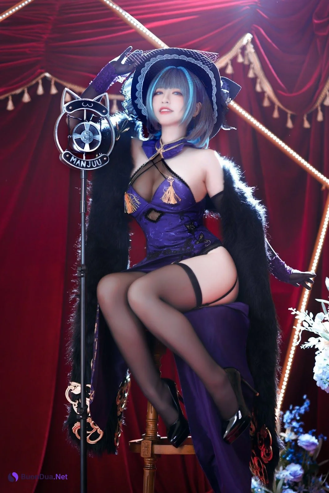 Cosplay 半半子 柴郡旗袍 - 照片 13