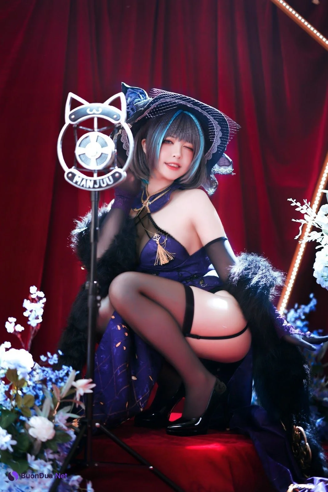 Cosplay 半半子 柴郡旗袍 - 照片 15
