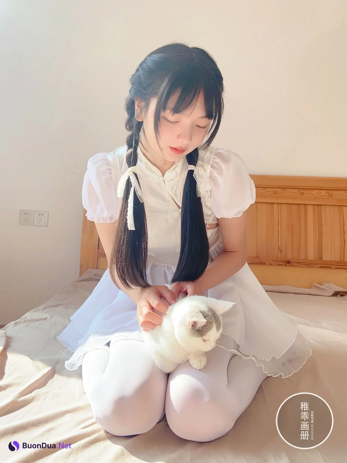 Cosplay 稚乖画册 夜夜 嬉戏 80d白丝 - Photo 12