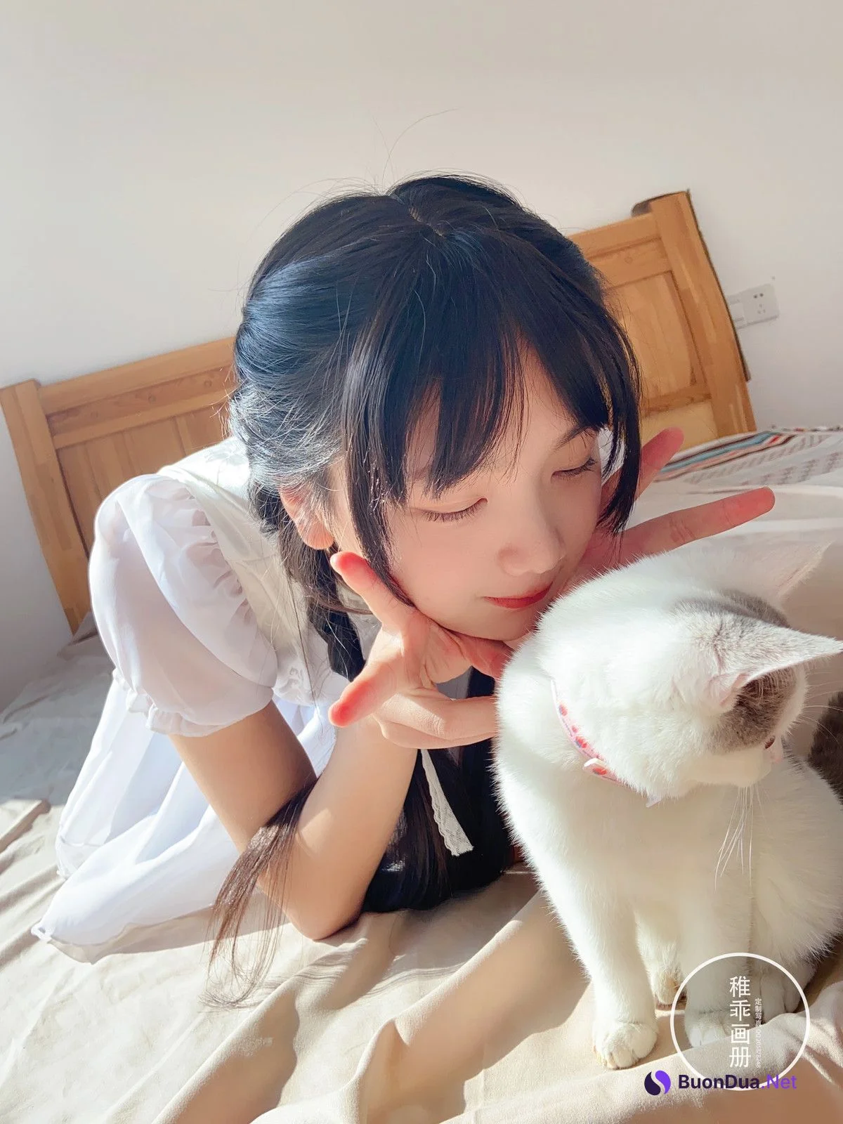 Cosplay 稚乖画册 夜夜 嬉戏 80d白丝 - Photo 13
