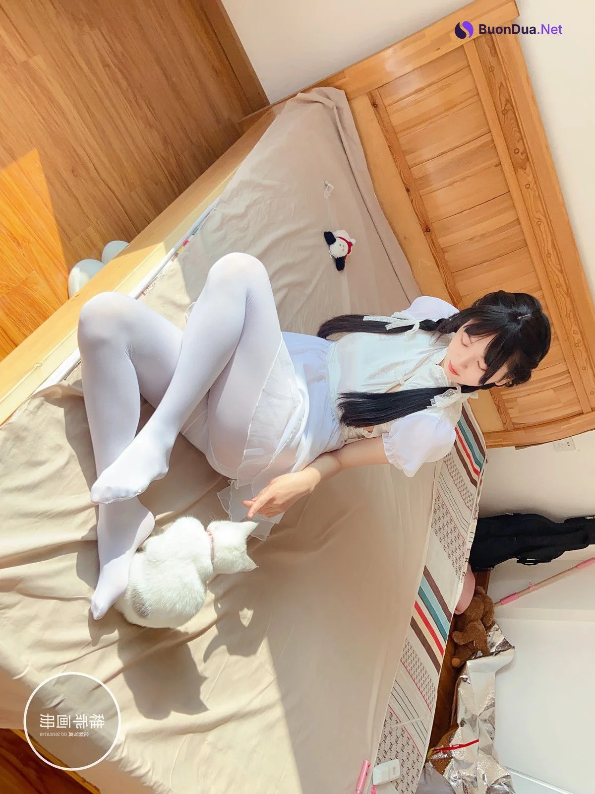 Cosplay 稚乖画册 夜夜 嬉戏 80d白丝 - Photo 5