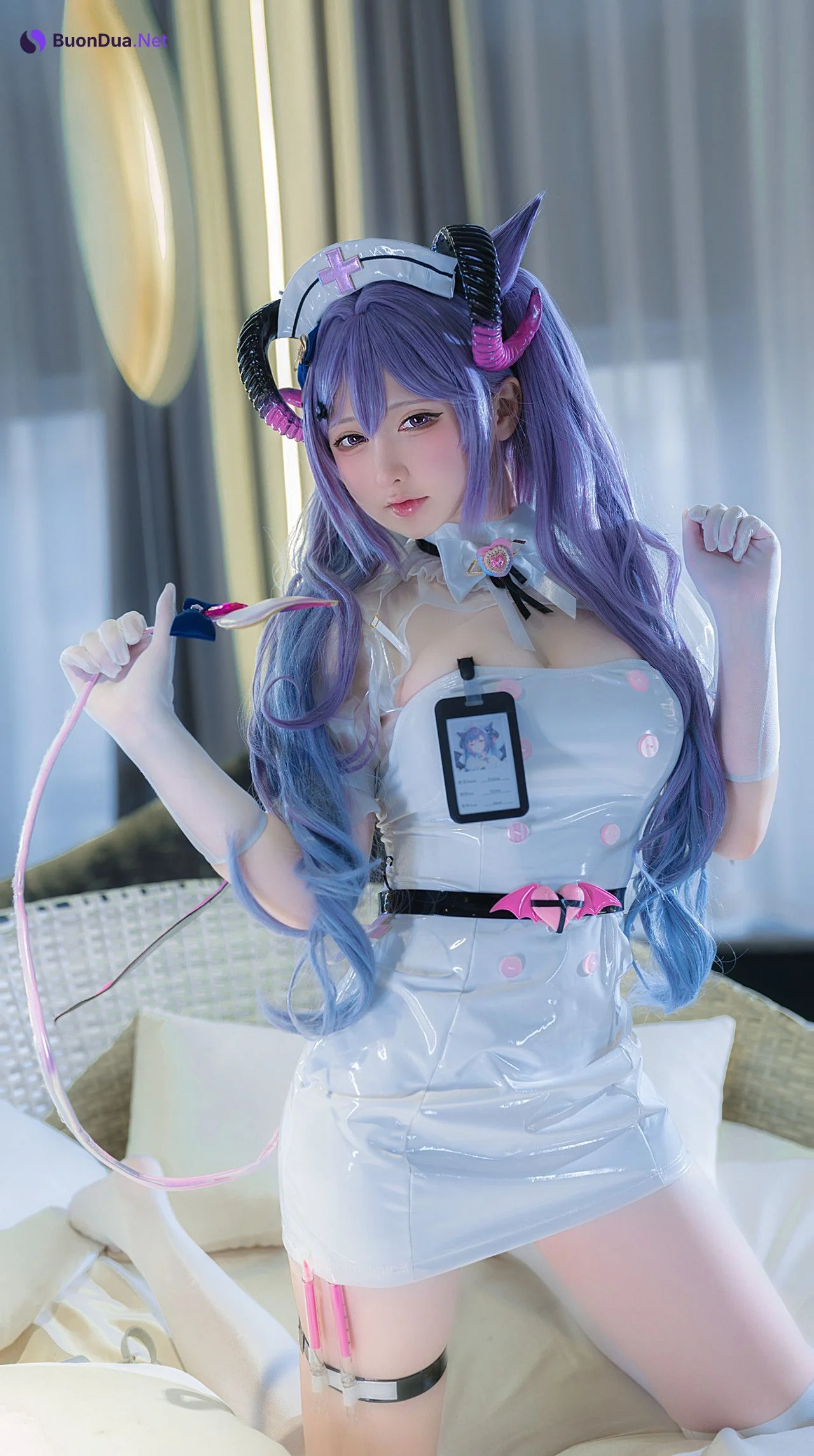 Cosplay 樱梨梨 刻晴魅魔护士 - Photo 16