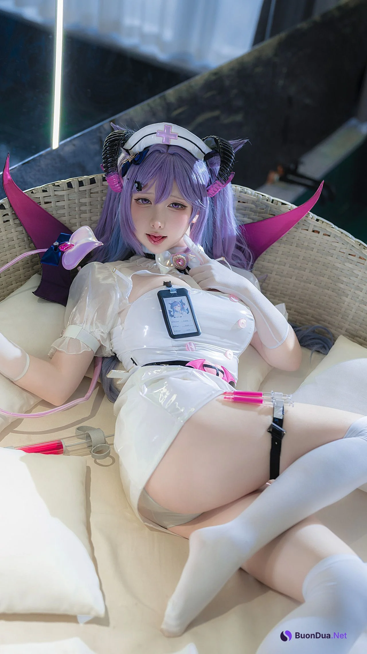 Cosplay 樱梨梨 刻晴魅魔护士 - Photo 19