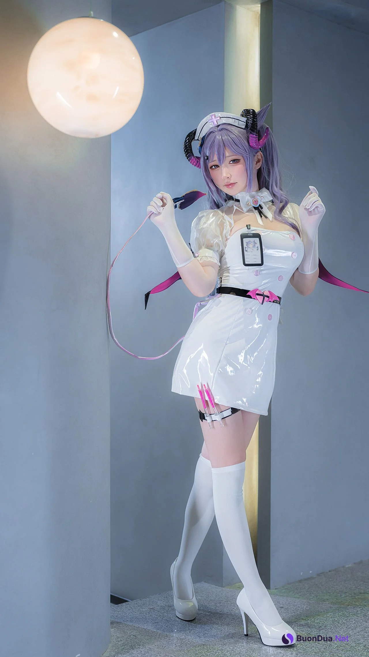 Cosplay 樱梨梨 刻晴魅魔护士 - Photo 2