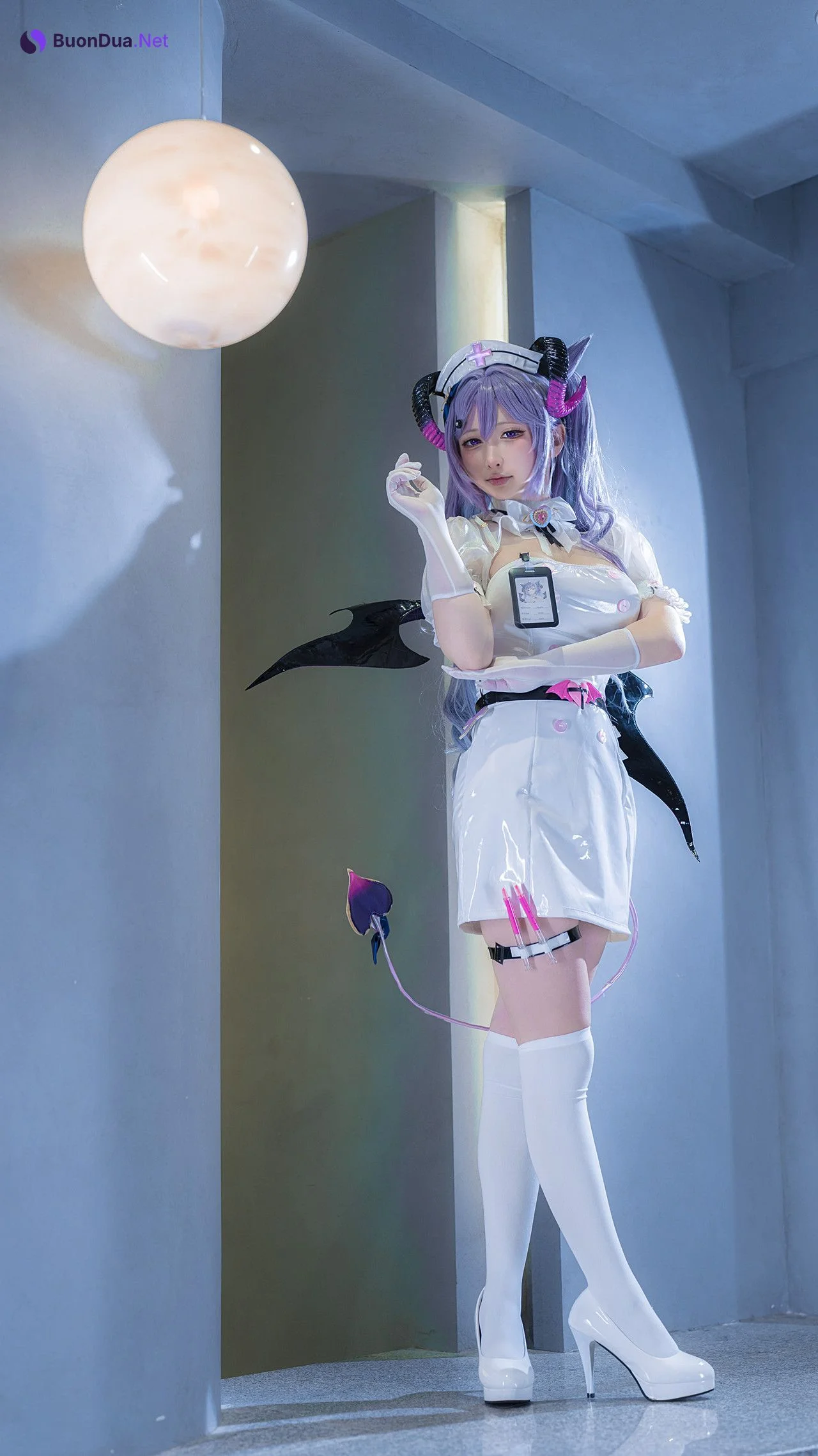 Cosplay 樱梨梨 刻晴魅魔护士 - Photo 3