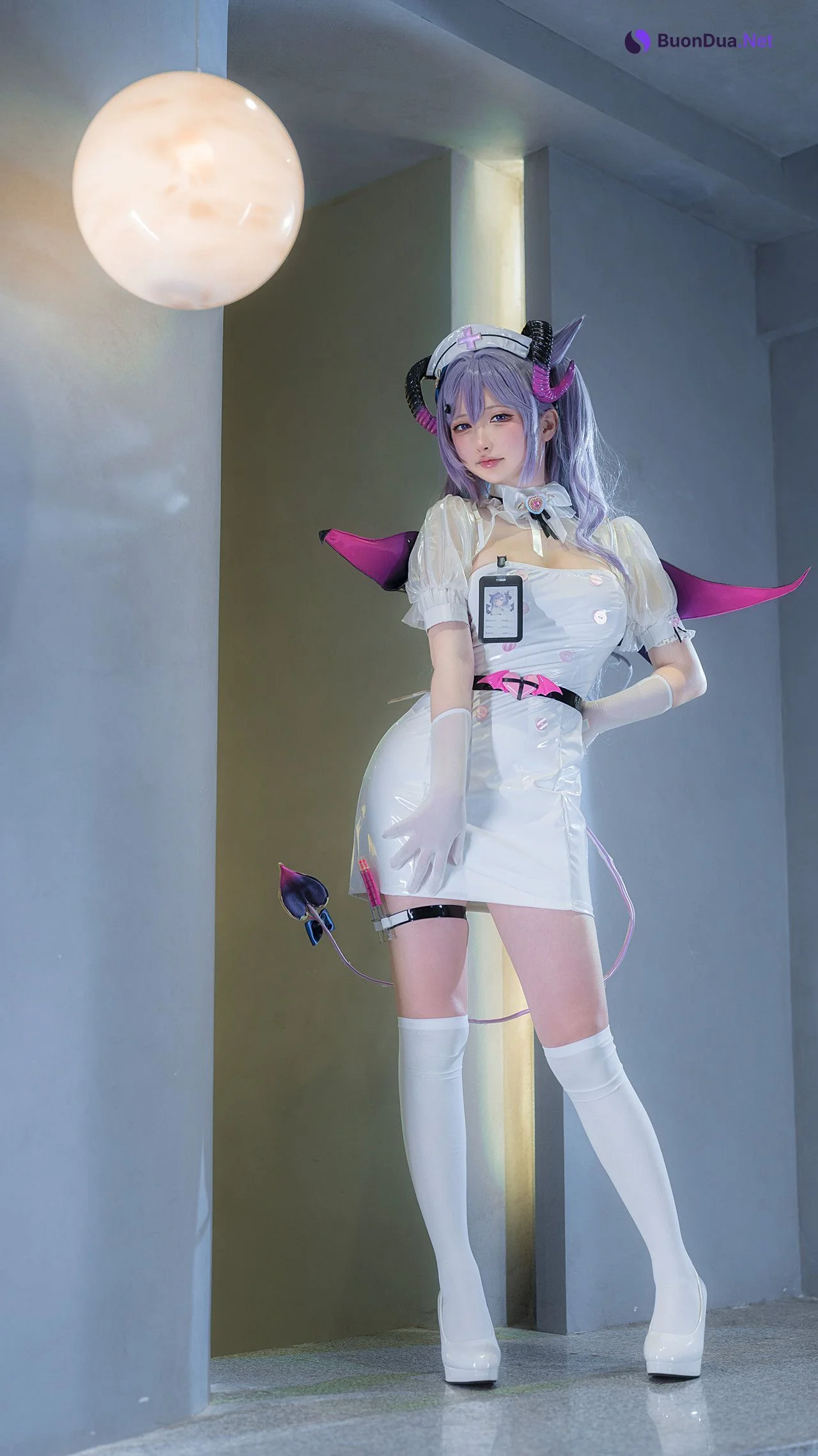 Cosplay 樱梨梨 刻晴魅魔护士 - Photo 4