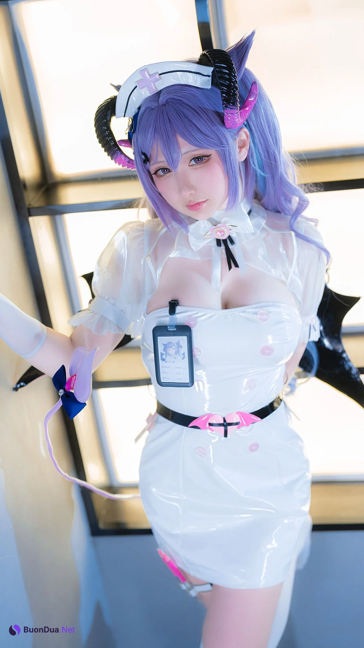 Cosplay 樱梨梨 刻晴魅魔护士 - Photo 6