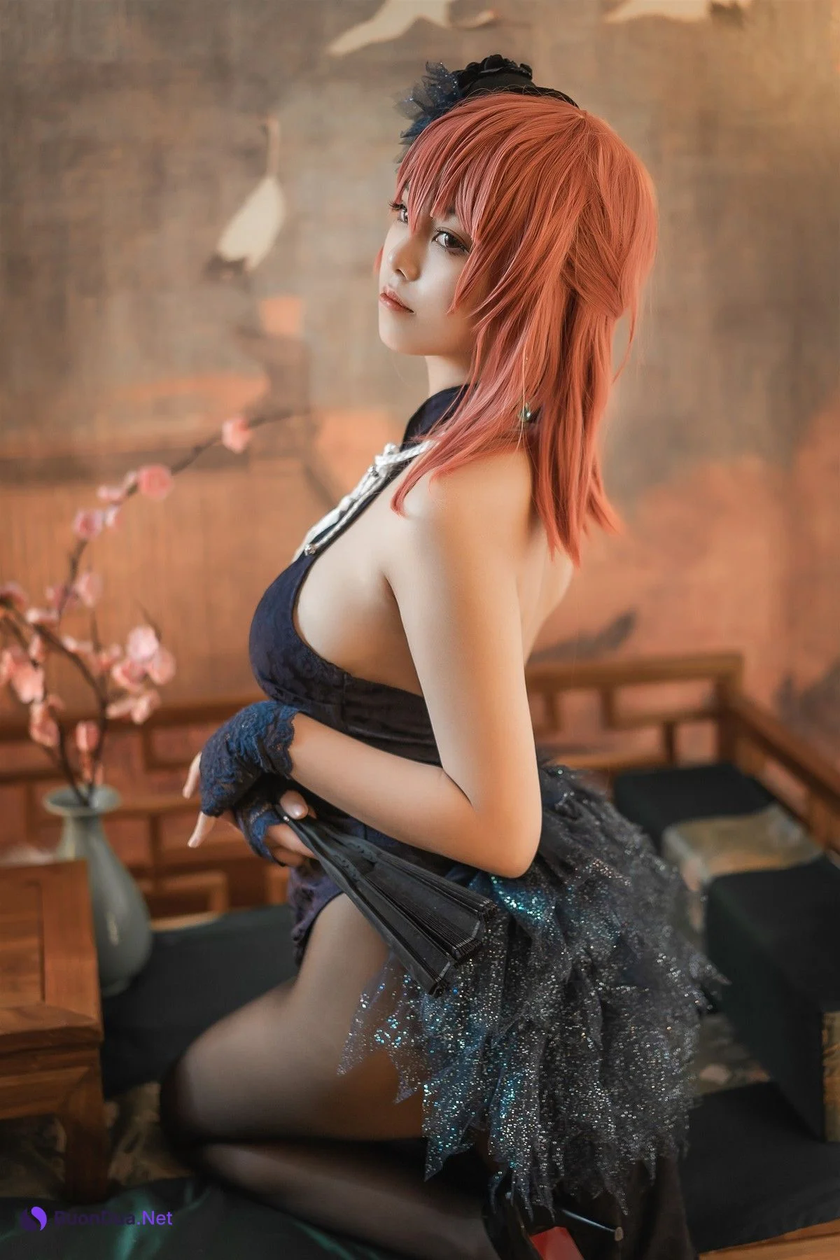 蜜汁猫裘 Cosplay 黑太子旗袍 - Photo 18
