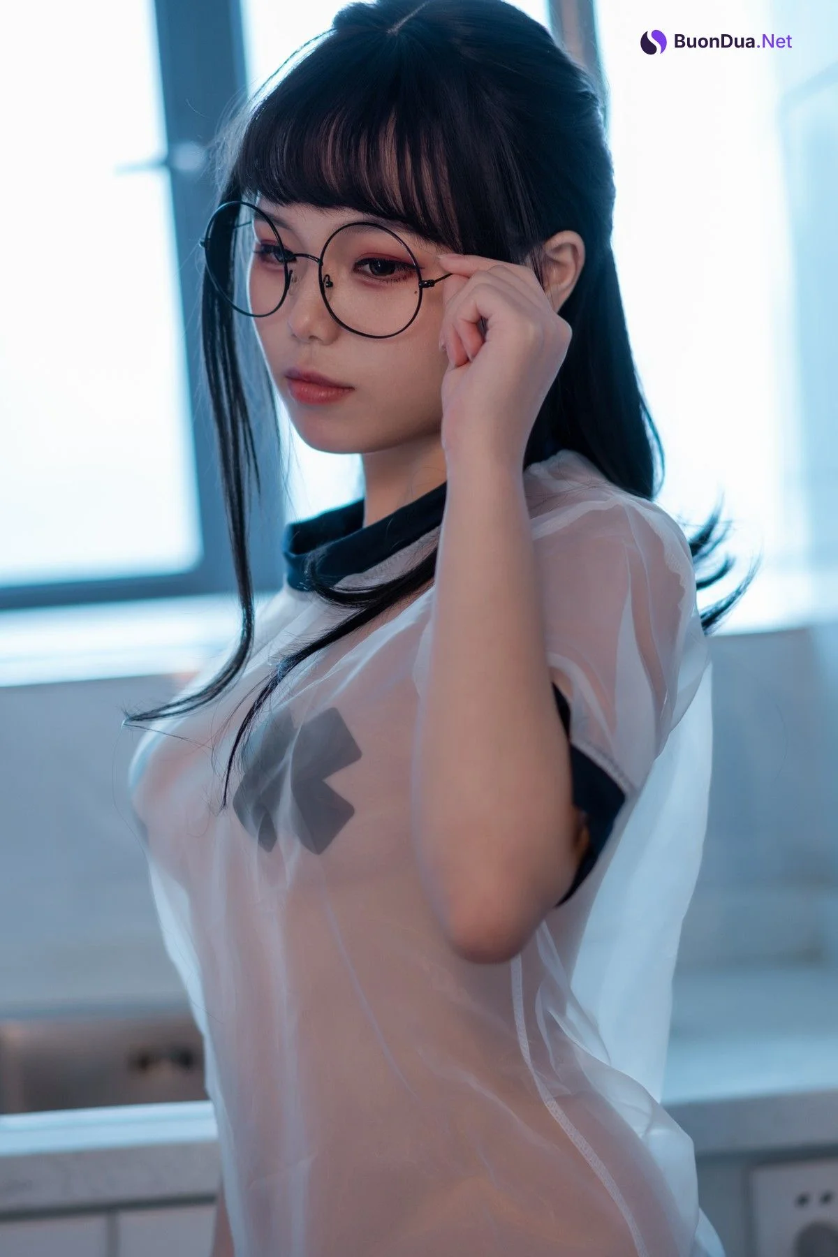 Cosplay 七月喵子 喝酸奶的眼镜娘 - Photo 14