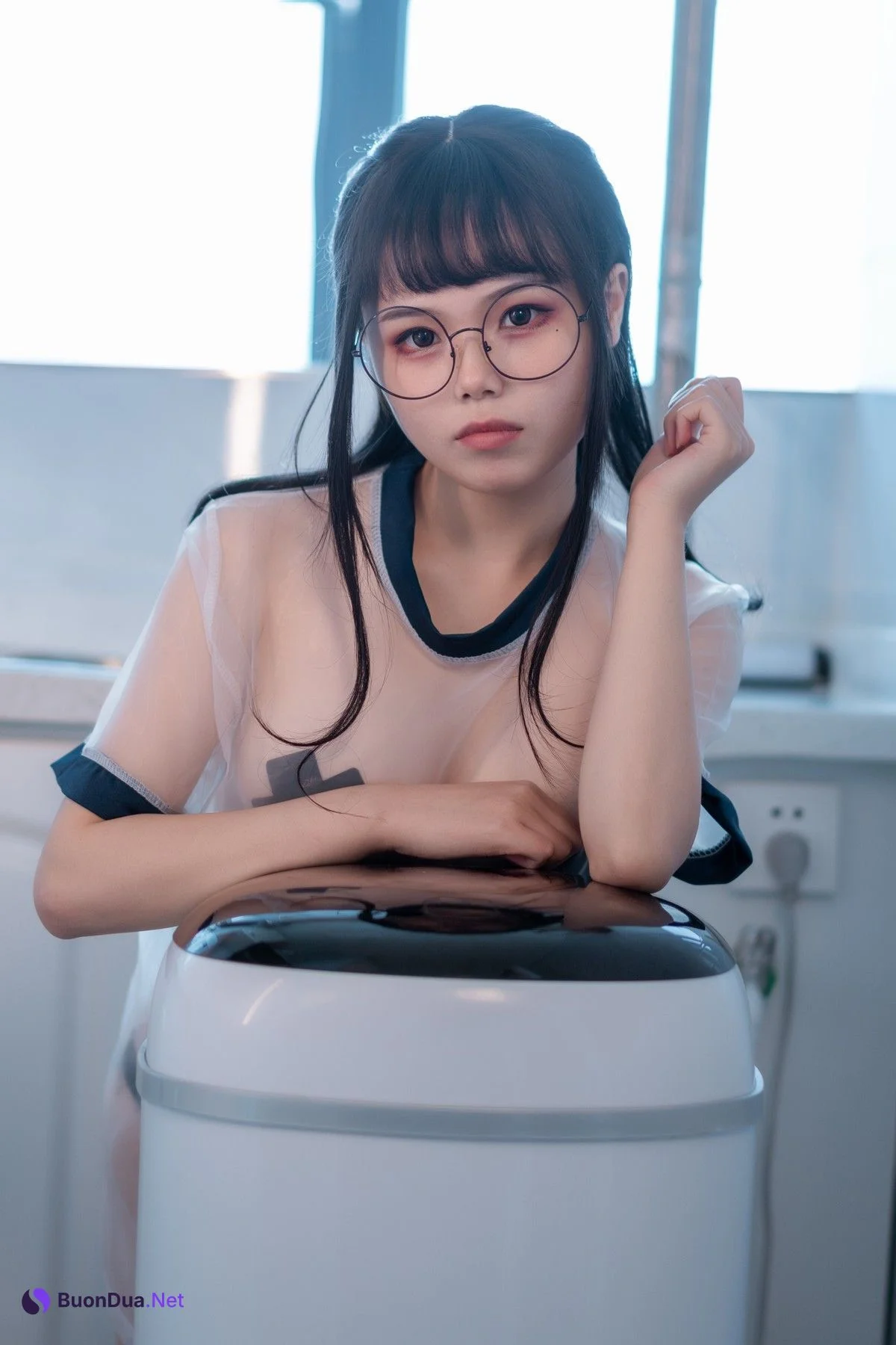 Cosplay 七月喵子 喝酸奶的眼镜娘 - Photo 20