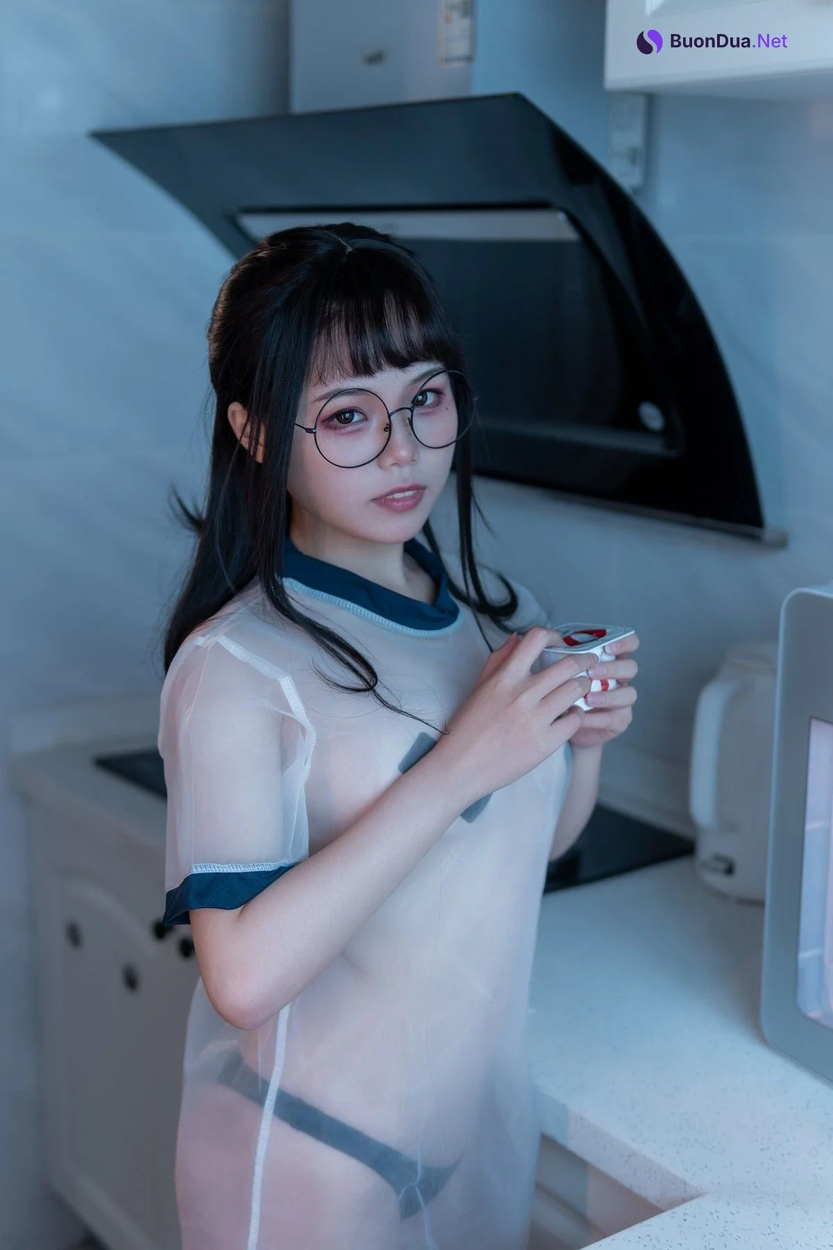 Cosplay 七月喵子 喝酸奶的眼镜娘 - Photo 5