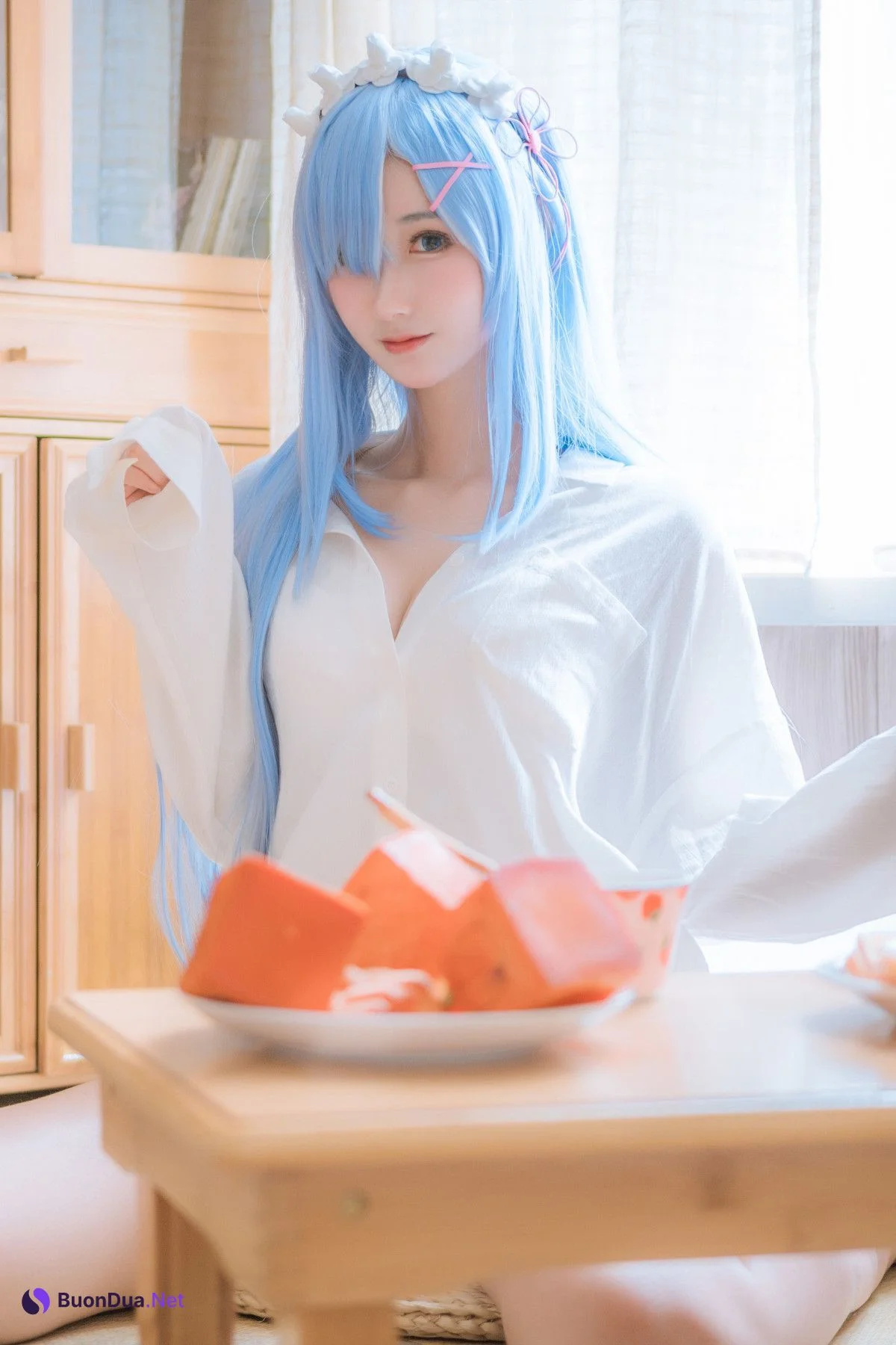 Cosplay 羽生三未图集 蕾姆 - Photo 12